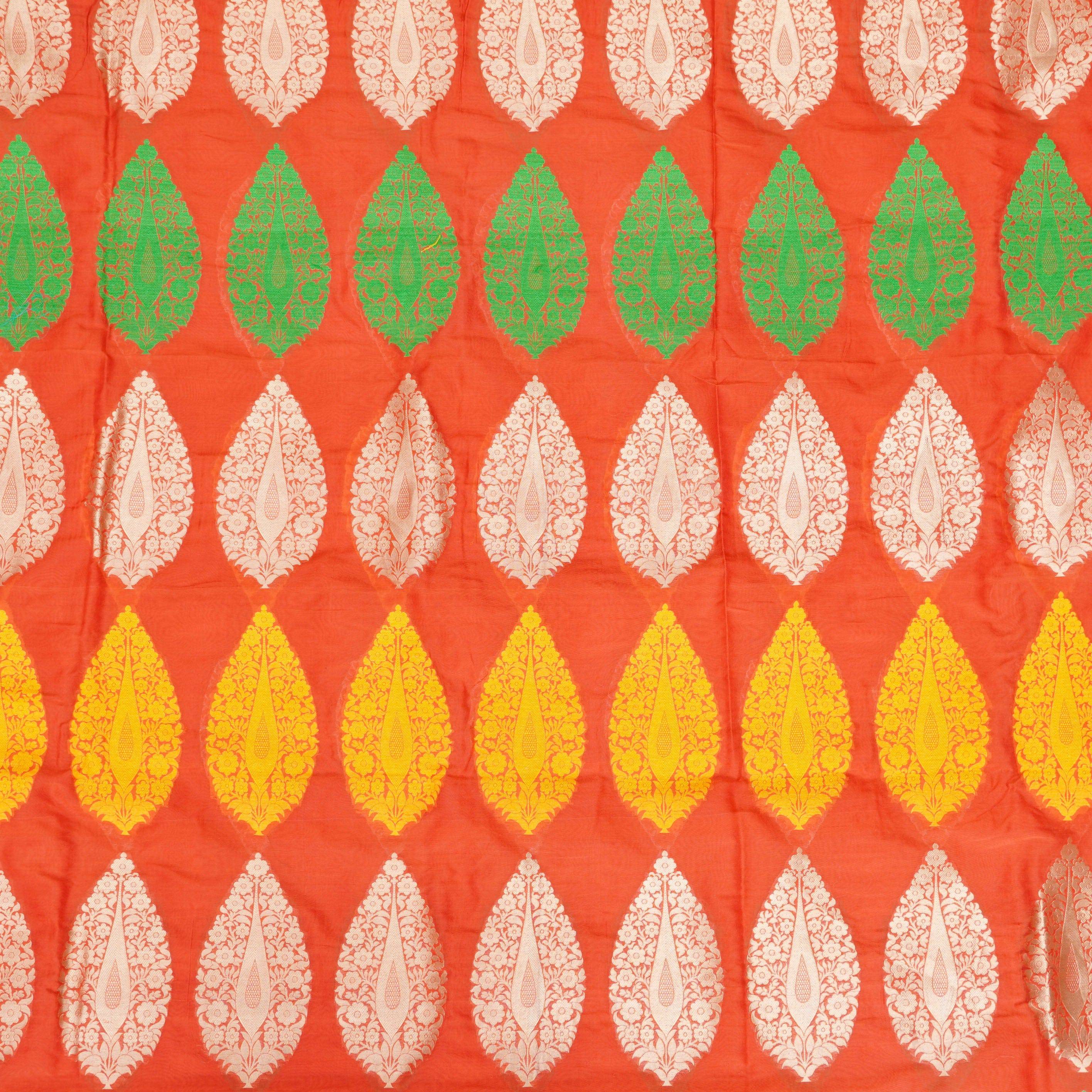 Handwoven Pure Katan Silk Banarasi Blouse Fabric