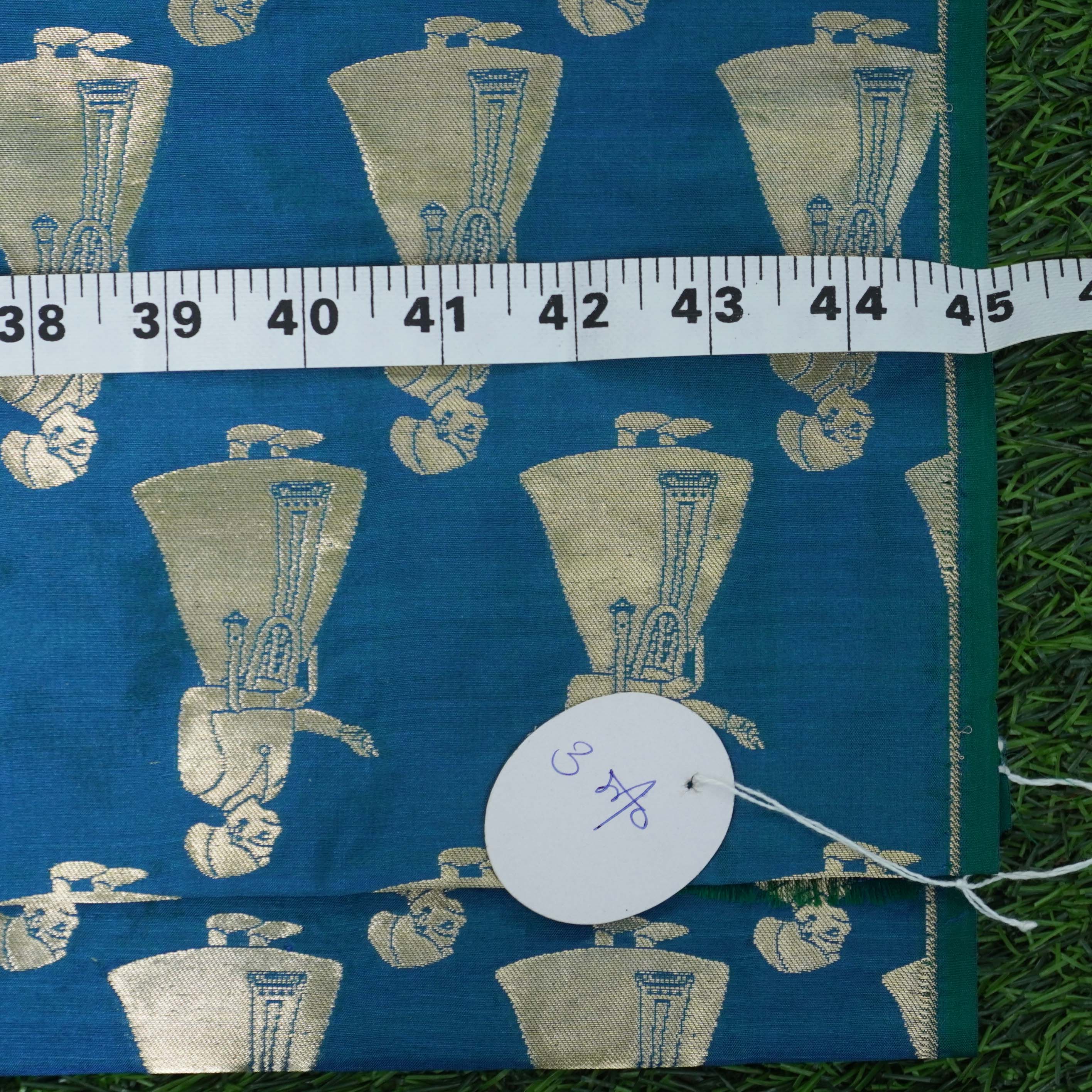 Handwoven Pure Katan Silk Banarasi Blouse Mughal Fabric