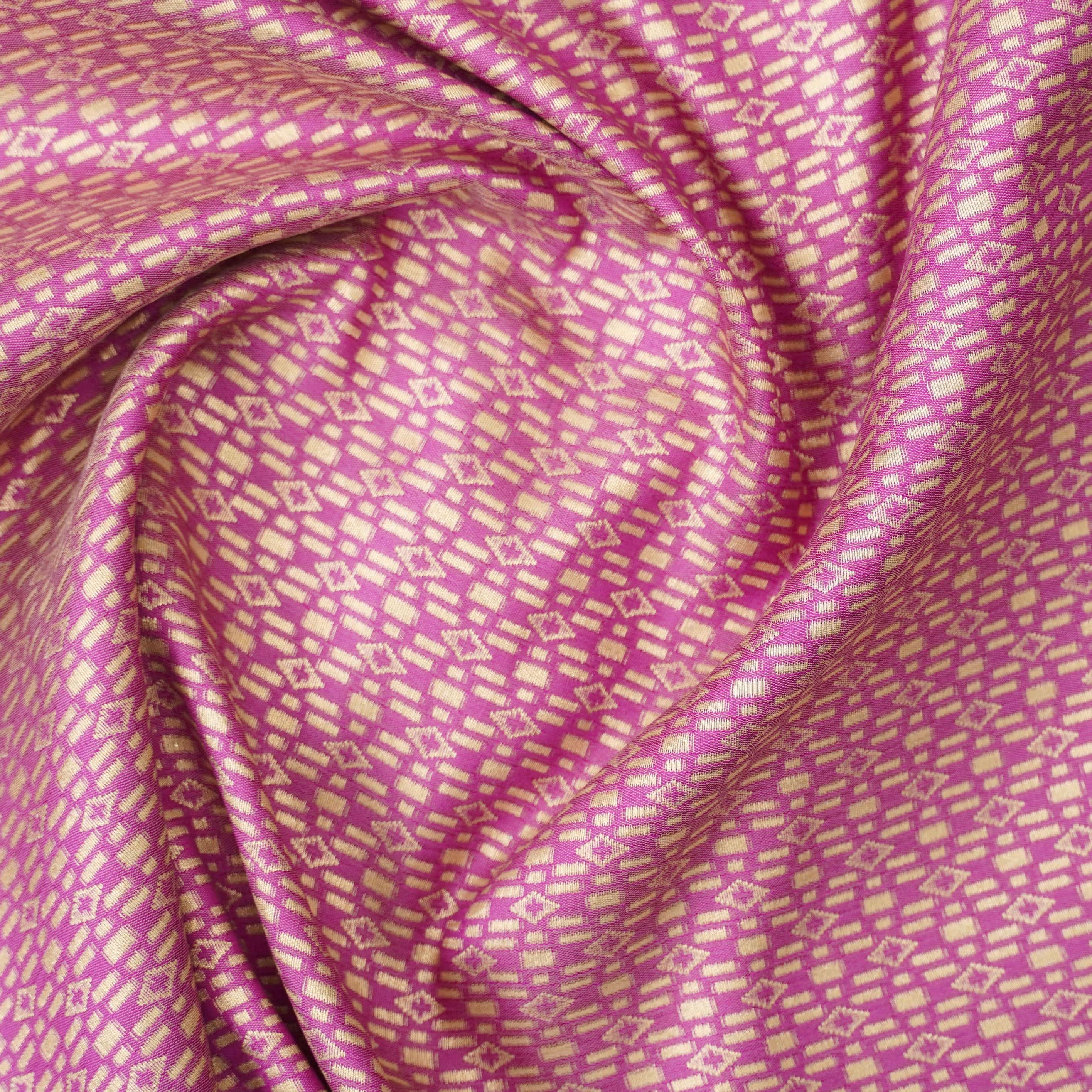 Handwoven Pure Katan Silk Banarasi Brocade Blouse Fabric