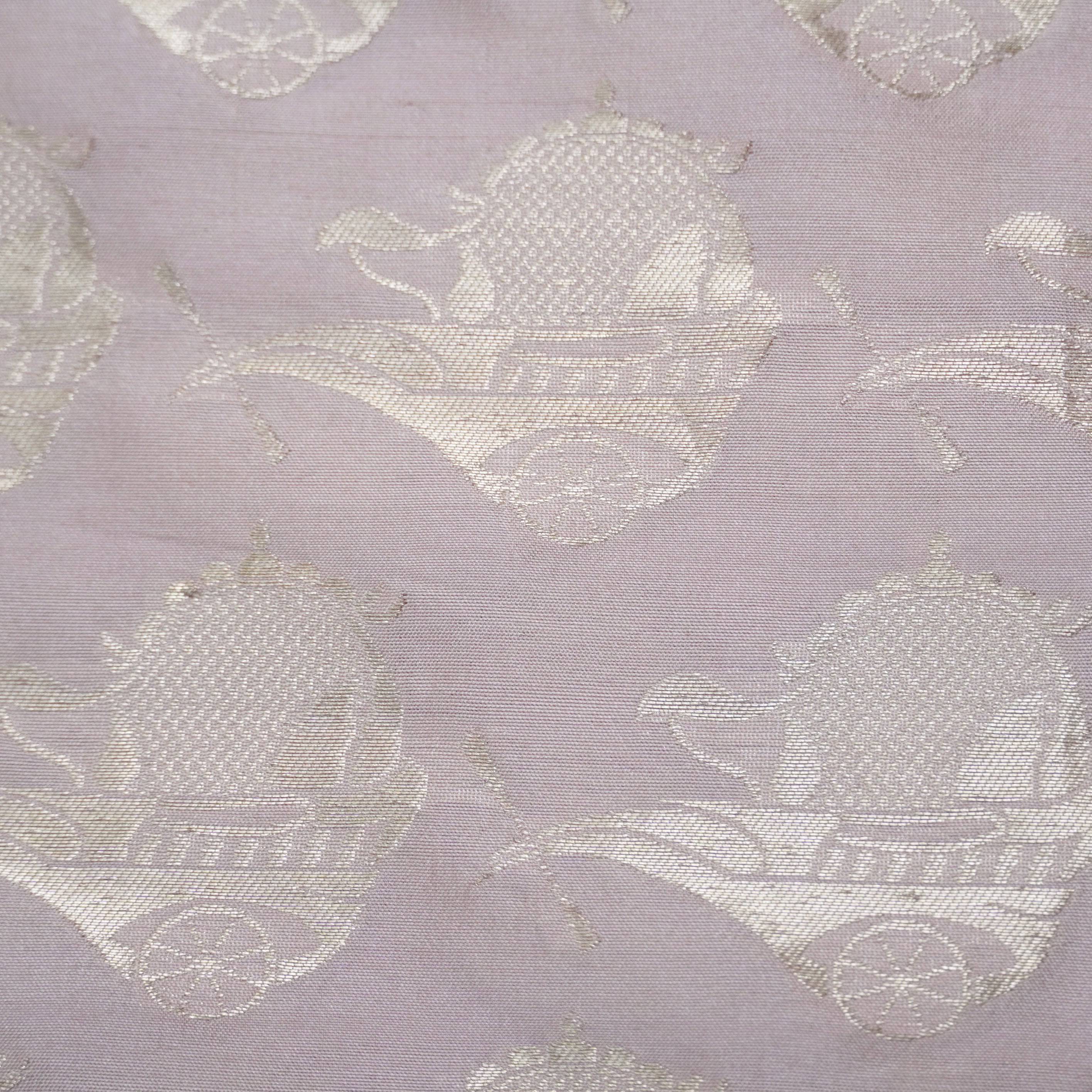 Handwoven Pure Katan Silk Banarasi Haath Gaadi Fabric