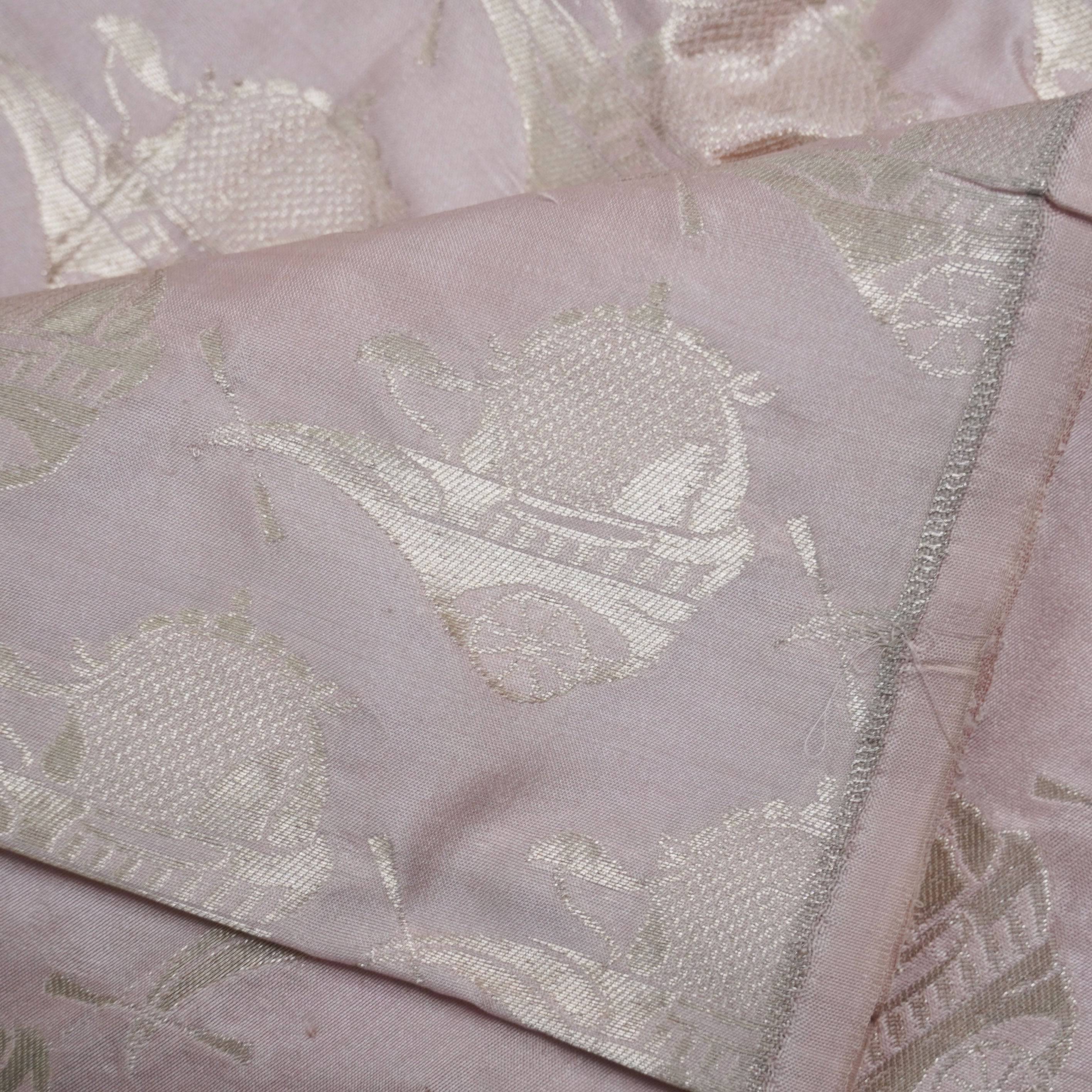 Handwoven Pure Katan Silk Banarasi Haath Gaadi Fabric