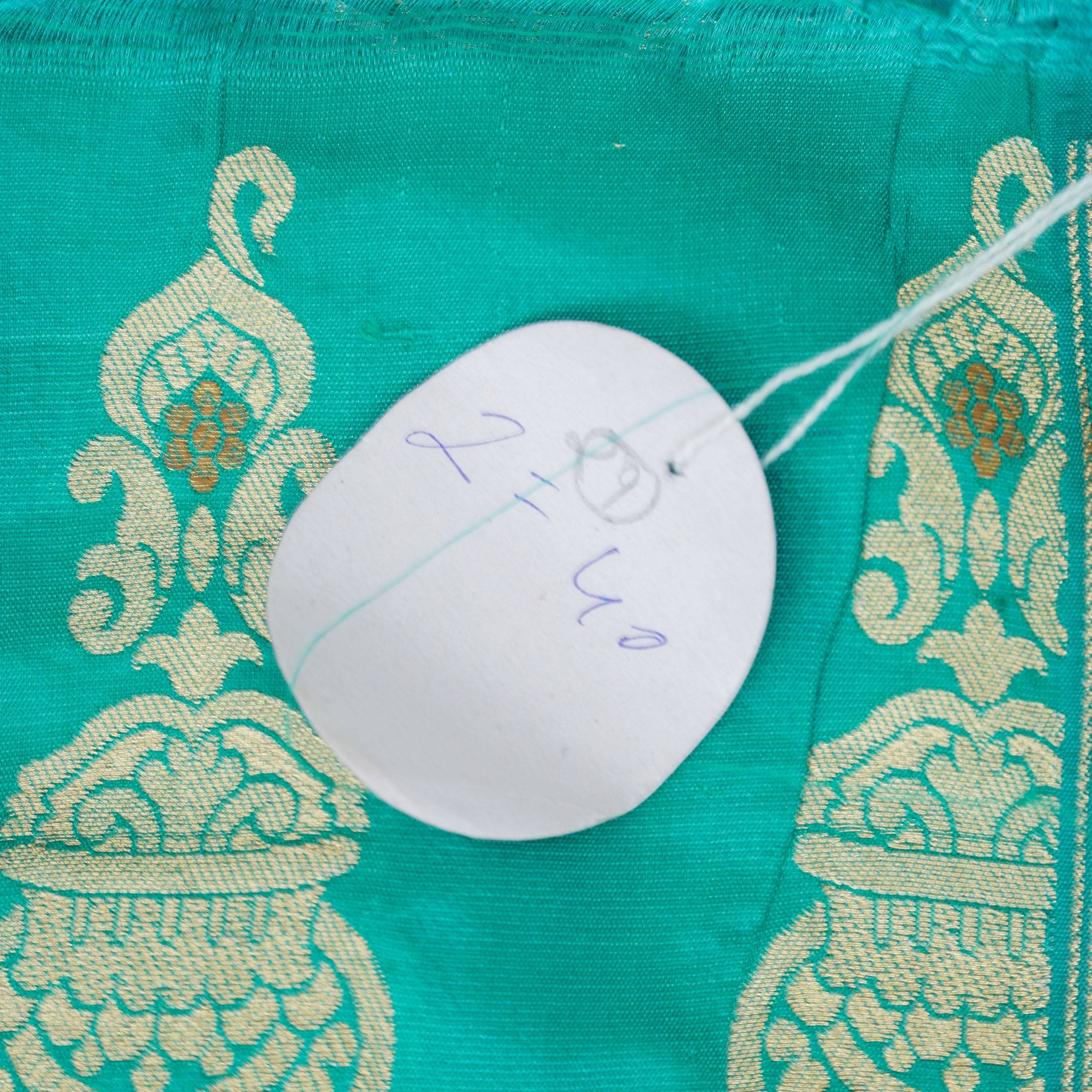 Handwoven Pure Katan Silk Banarasi Jhumka Blouse Fabric