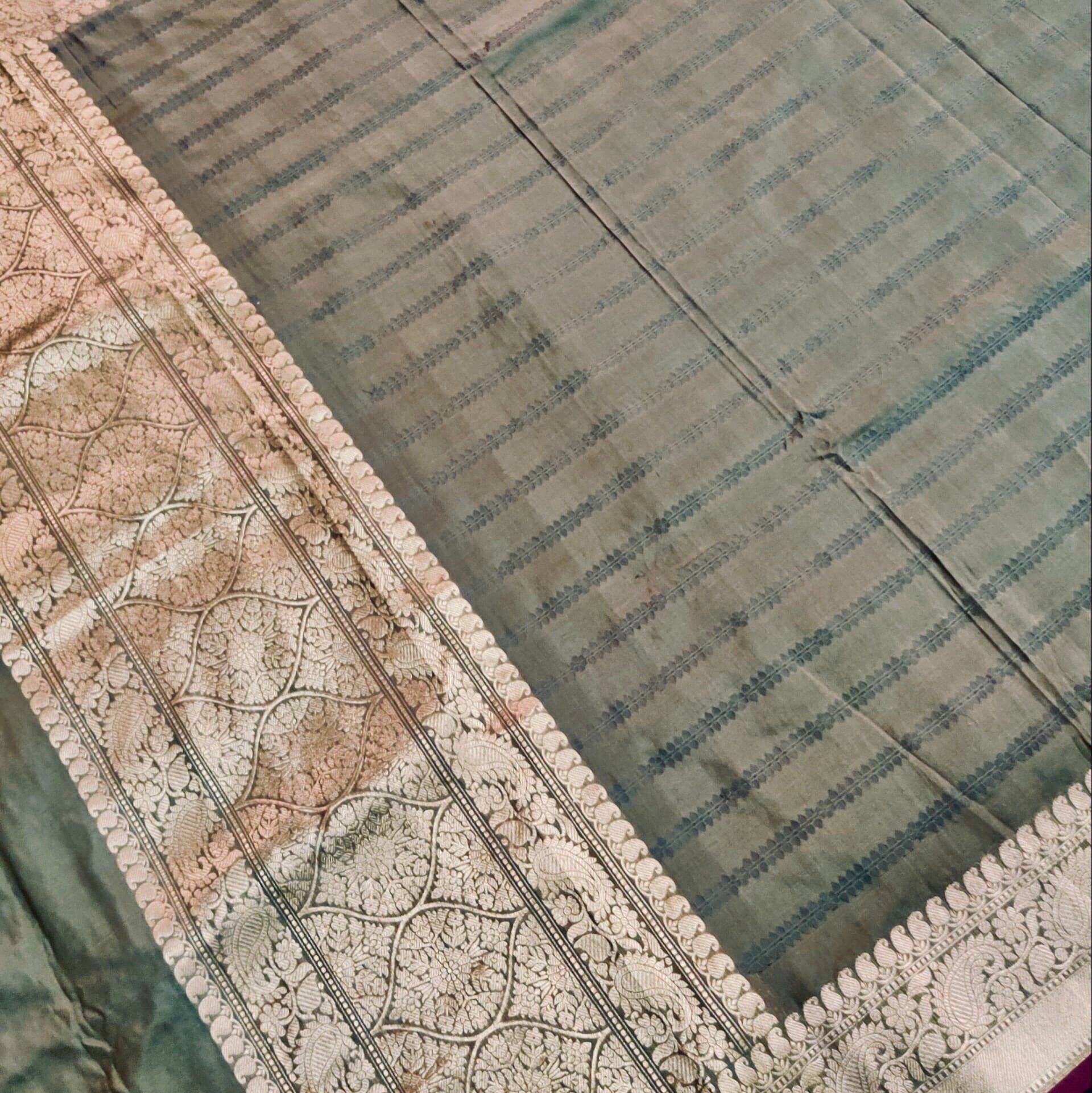 Magenta Pure Silk Handloom Banarasi 3 pcs Ensemble - Khinkhwab