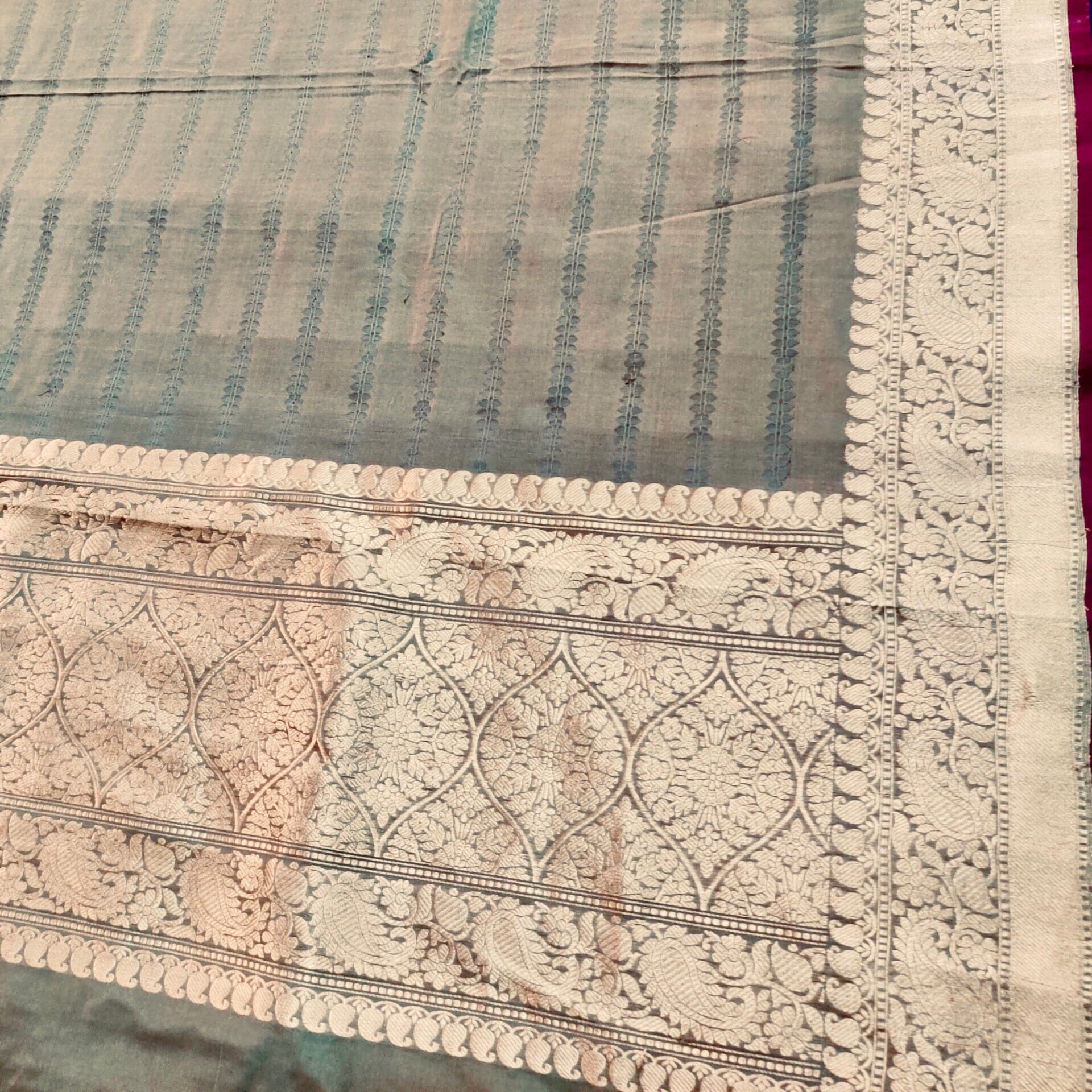 Magenta Pure Silk Handloom Banarasi 3 pcs Ensemble - Khinkhwab