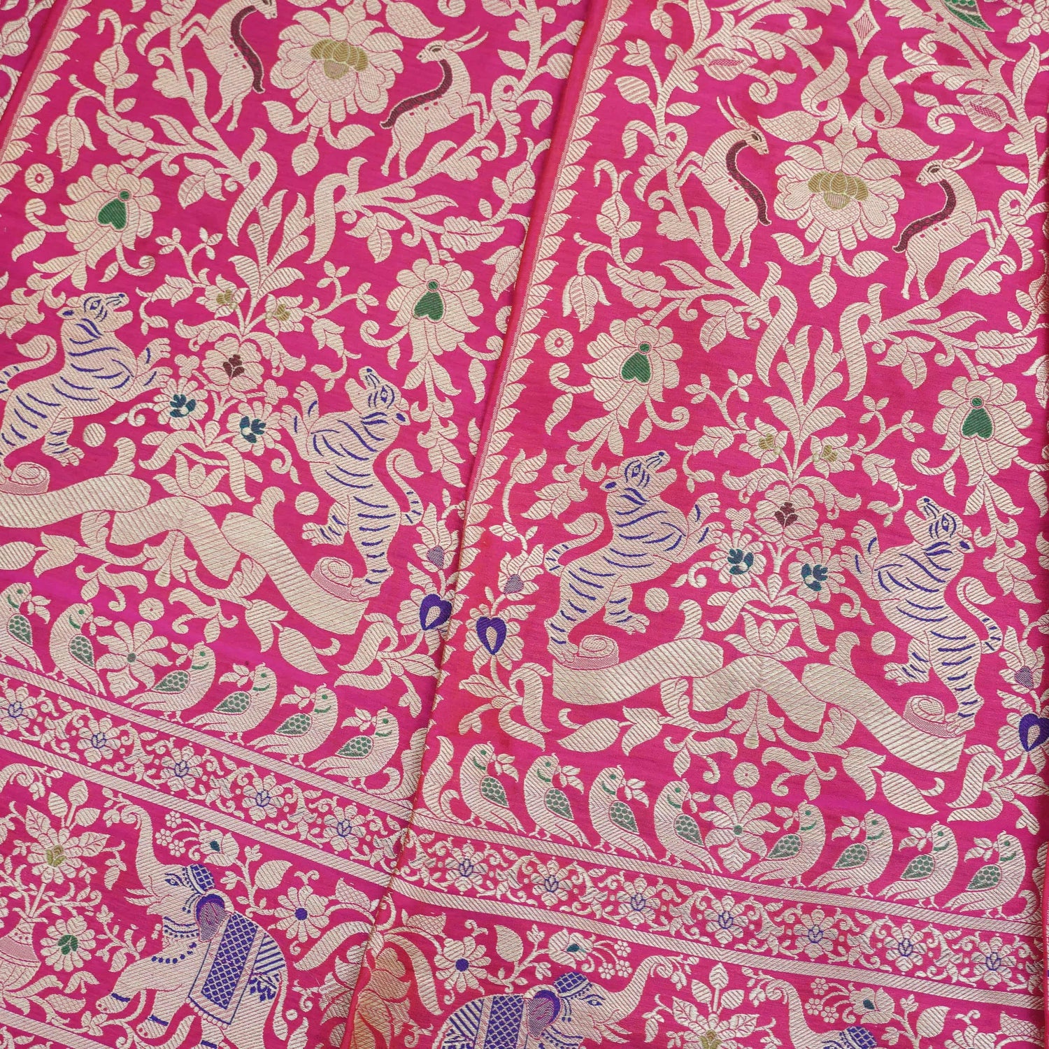 Handloom Banarasi Katan Silk Kalidar Vanrajni Lehenga