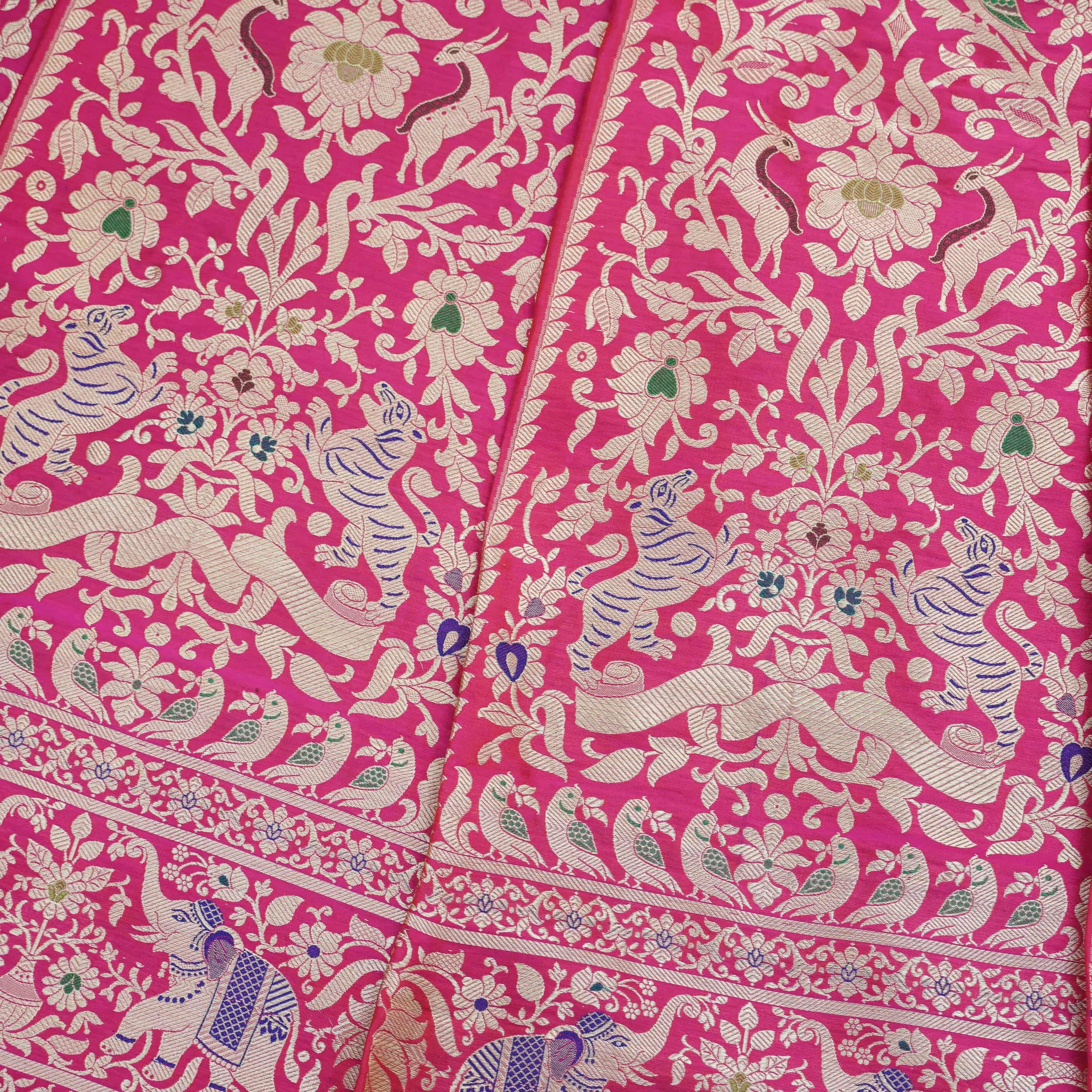 Handloom Banarasi Katan Silk Kalidar Vanrajni Lehenga