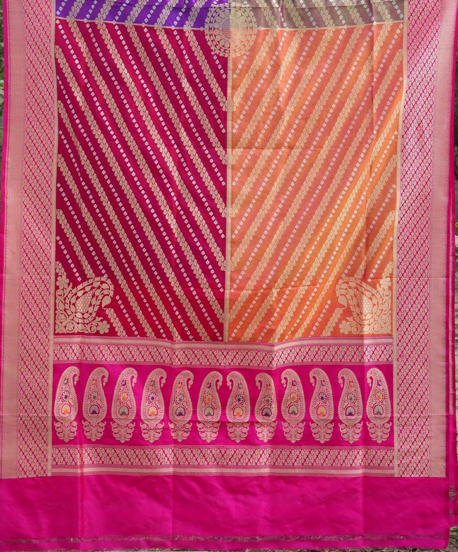 Handloom Banarasi Rangkat Silk Dupatta