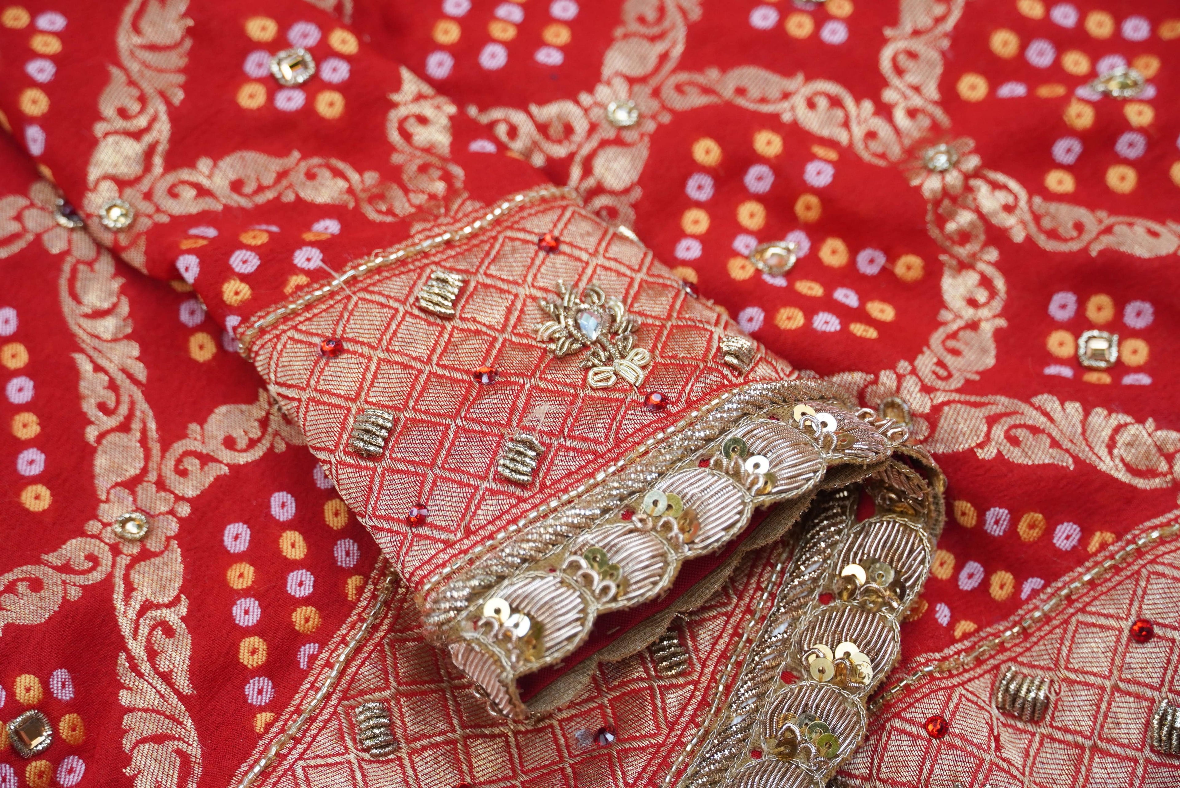 Purple Katan Silk Handloom Banarasi Embroidered Stitched Lehenga Set