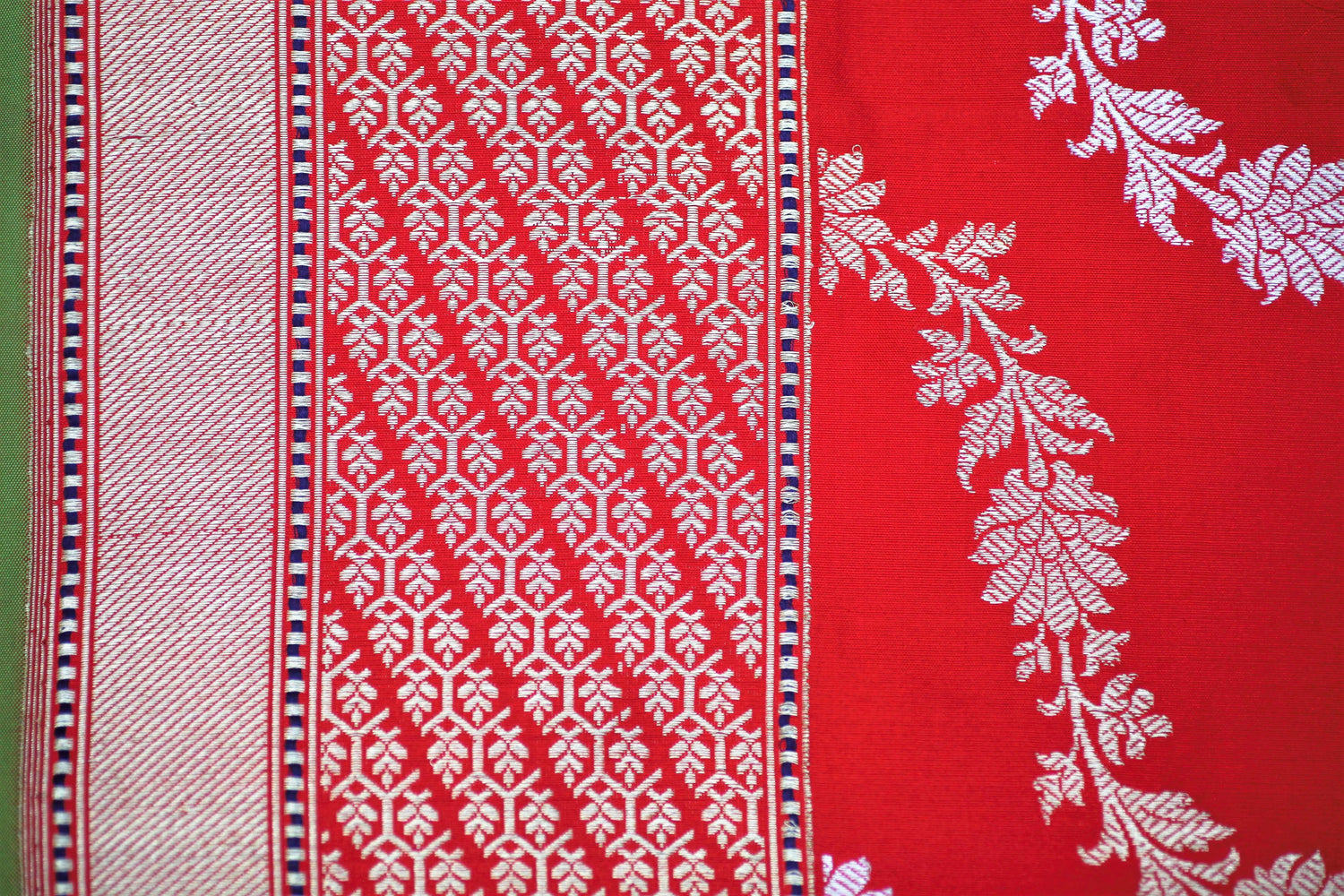 Handloom Banarasi Kadwa Stripes Silk Saree