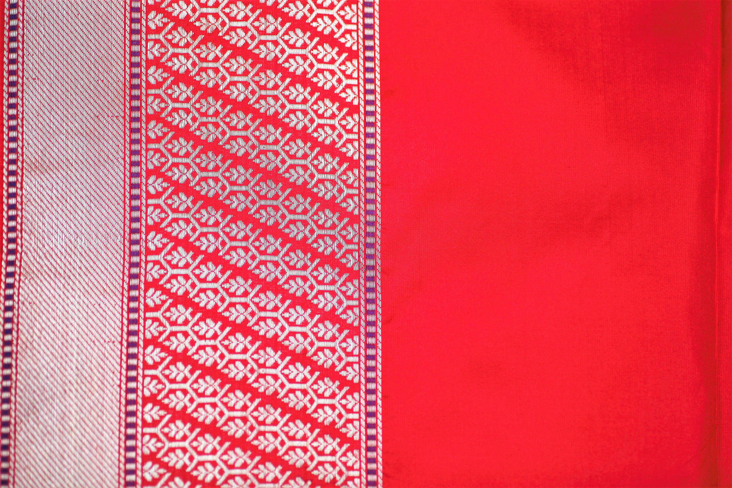 Handloom Banarasi Kadwa Stripes Silk Saree