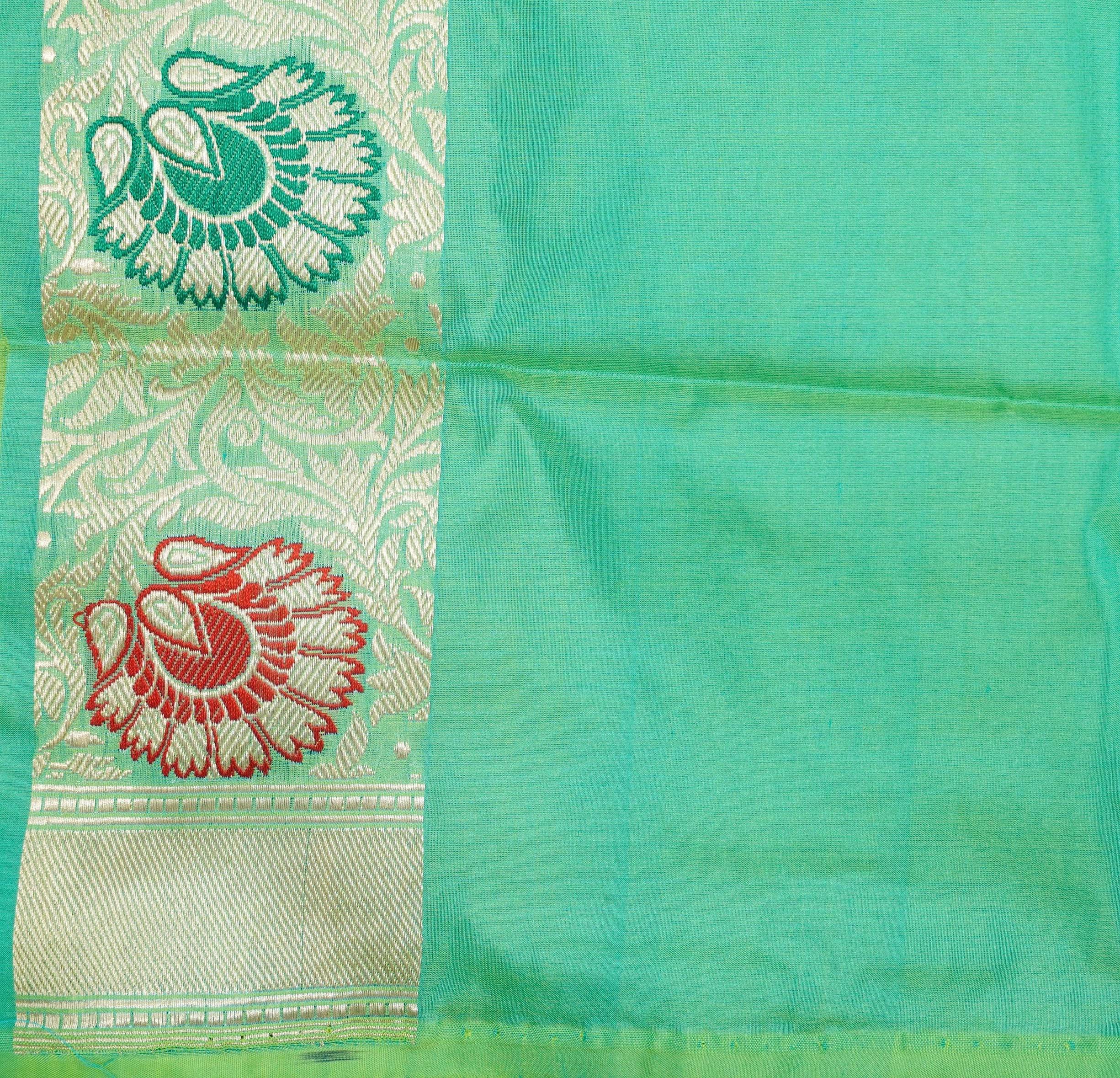 Yellow Pure Katan Silk Handloom Banarasi Saree