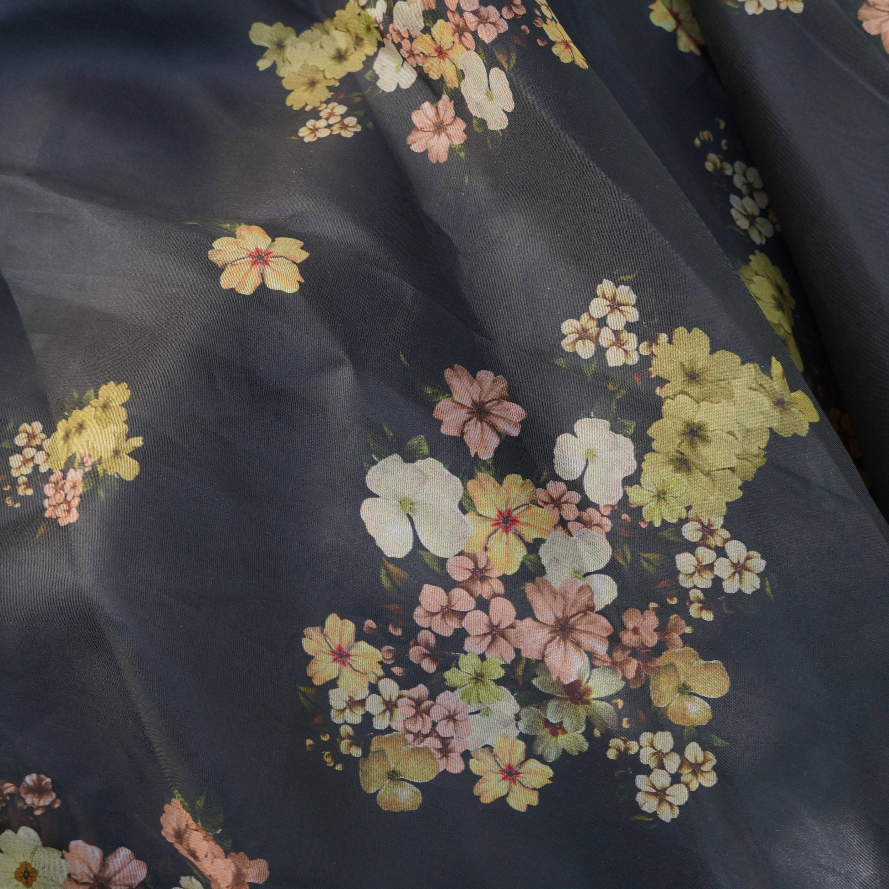 Organza Silk Floral Stitched Lehenga Set