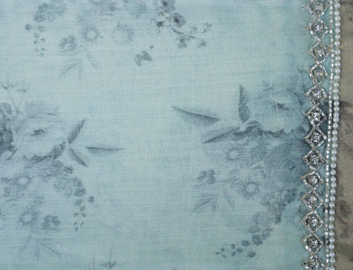 Organza Print Saree with Hand Embroidery