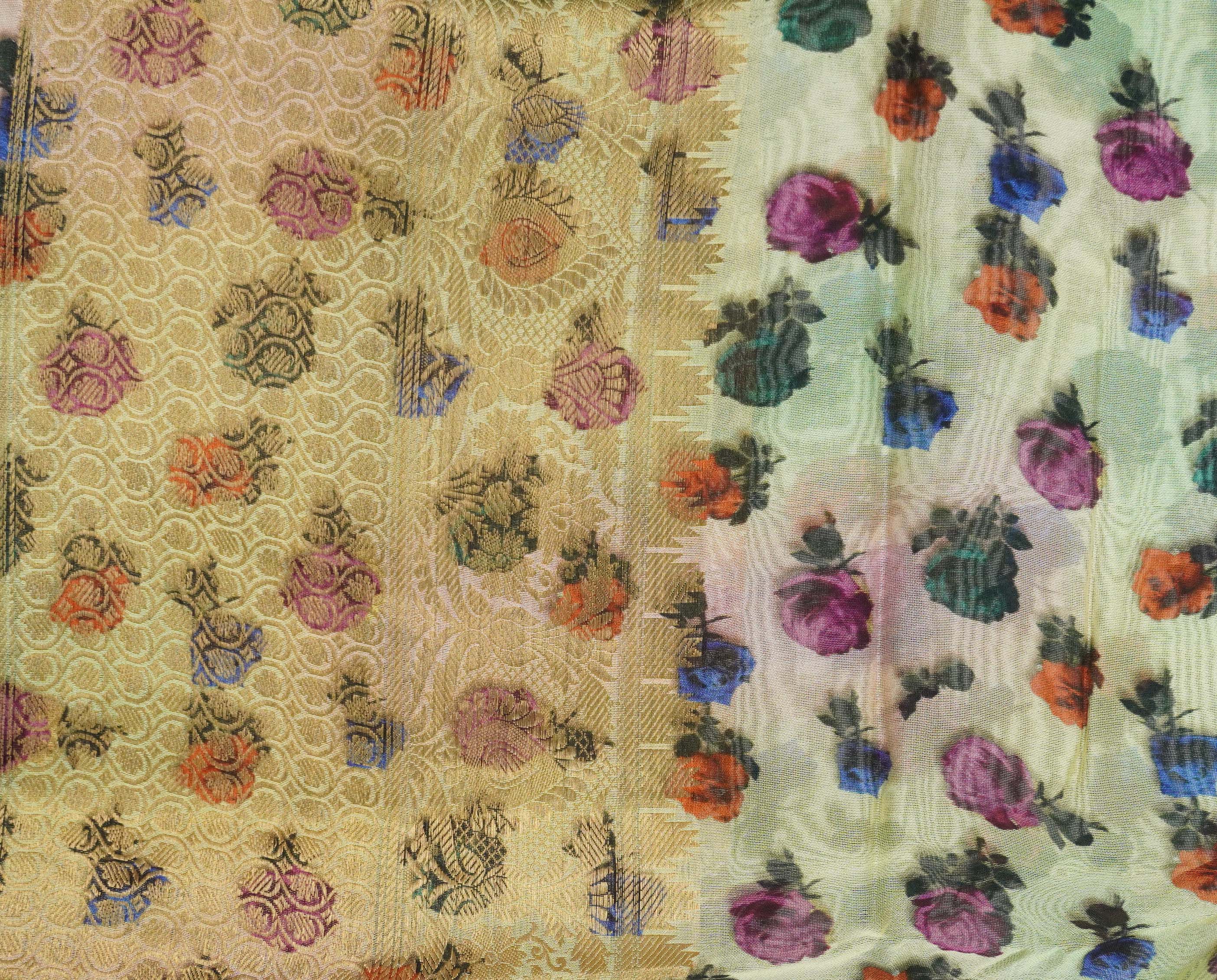 Organza Silk Print Saree