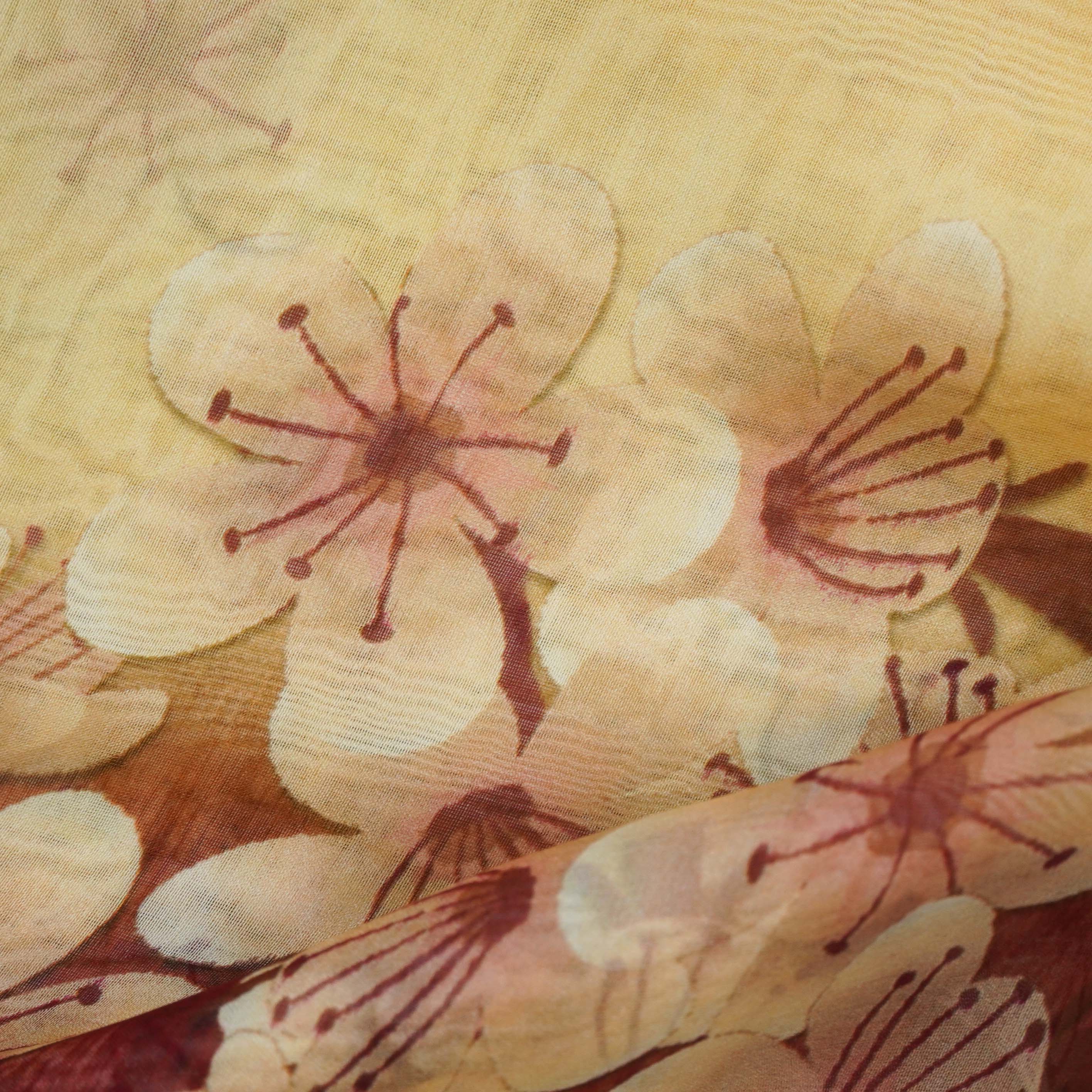 Organza Silk Print Saree