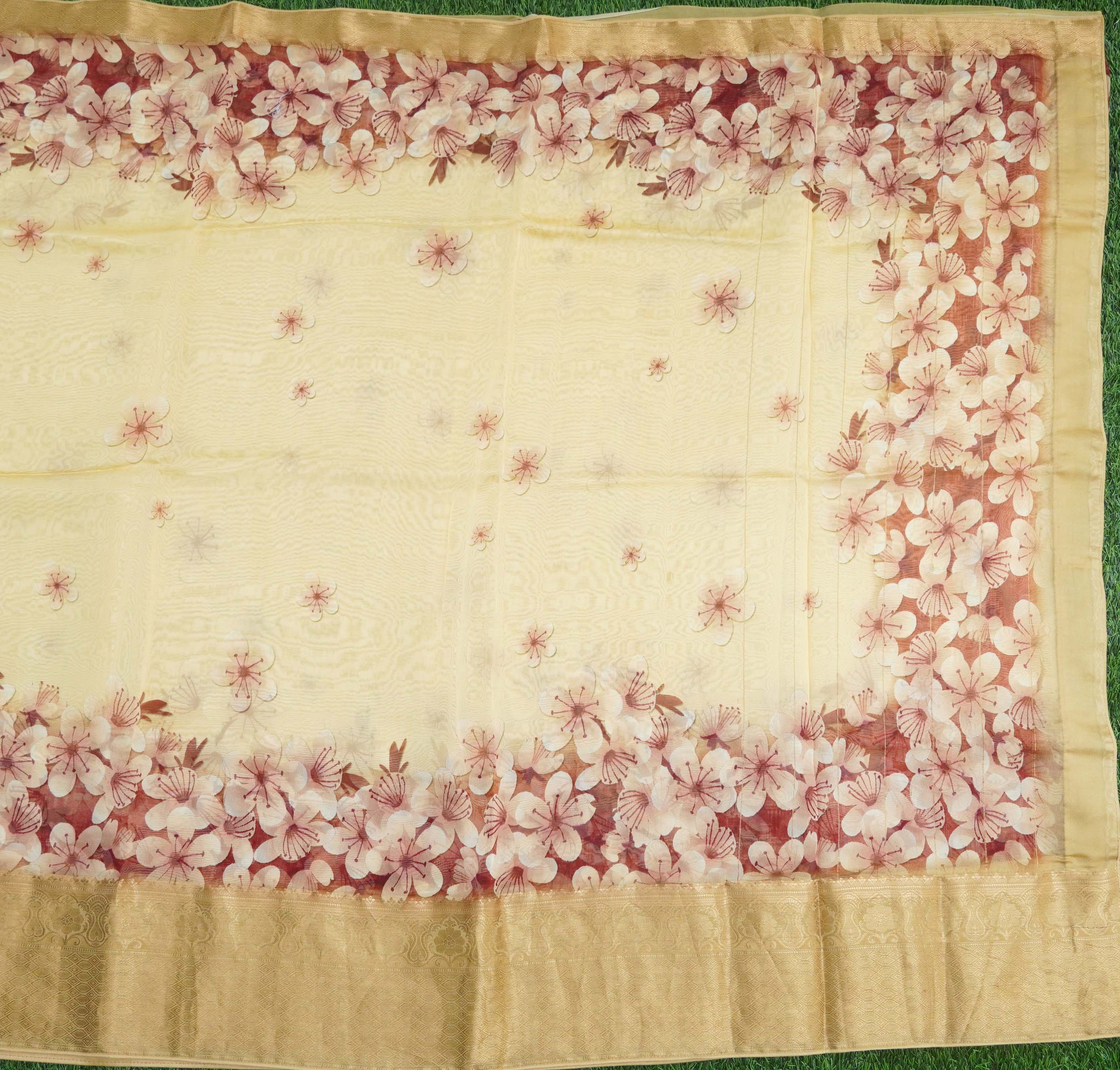 Organza Silk Print Saree
