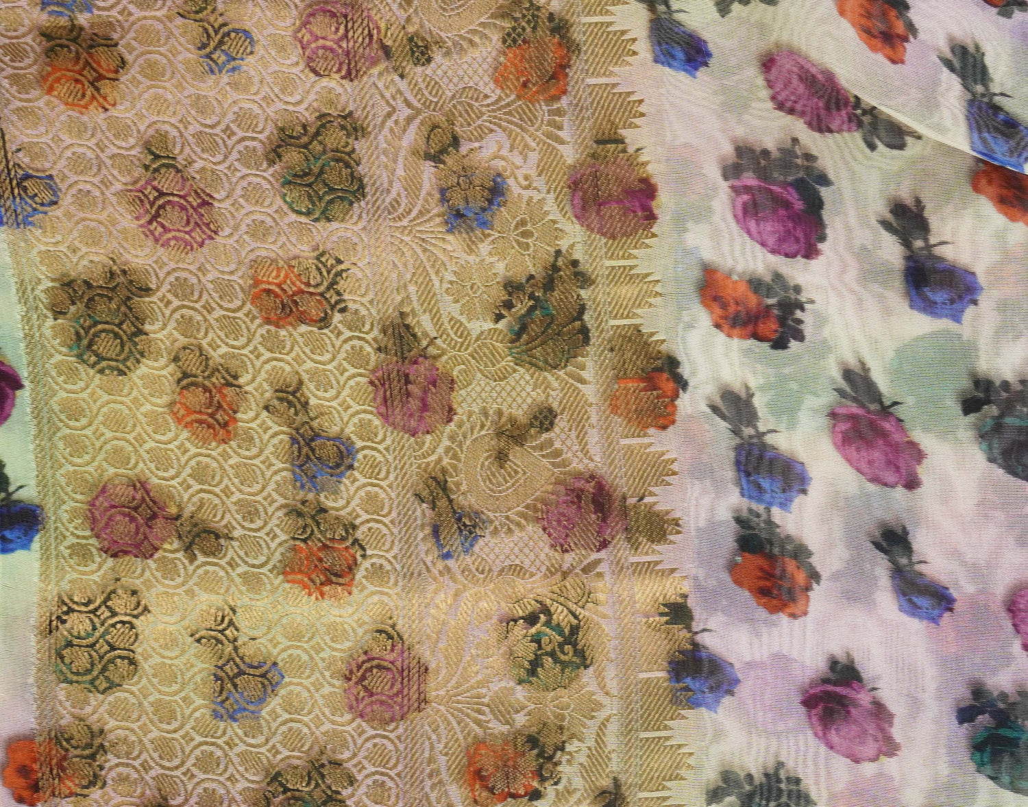 Organza Silk Print Saree