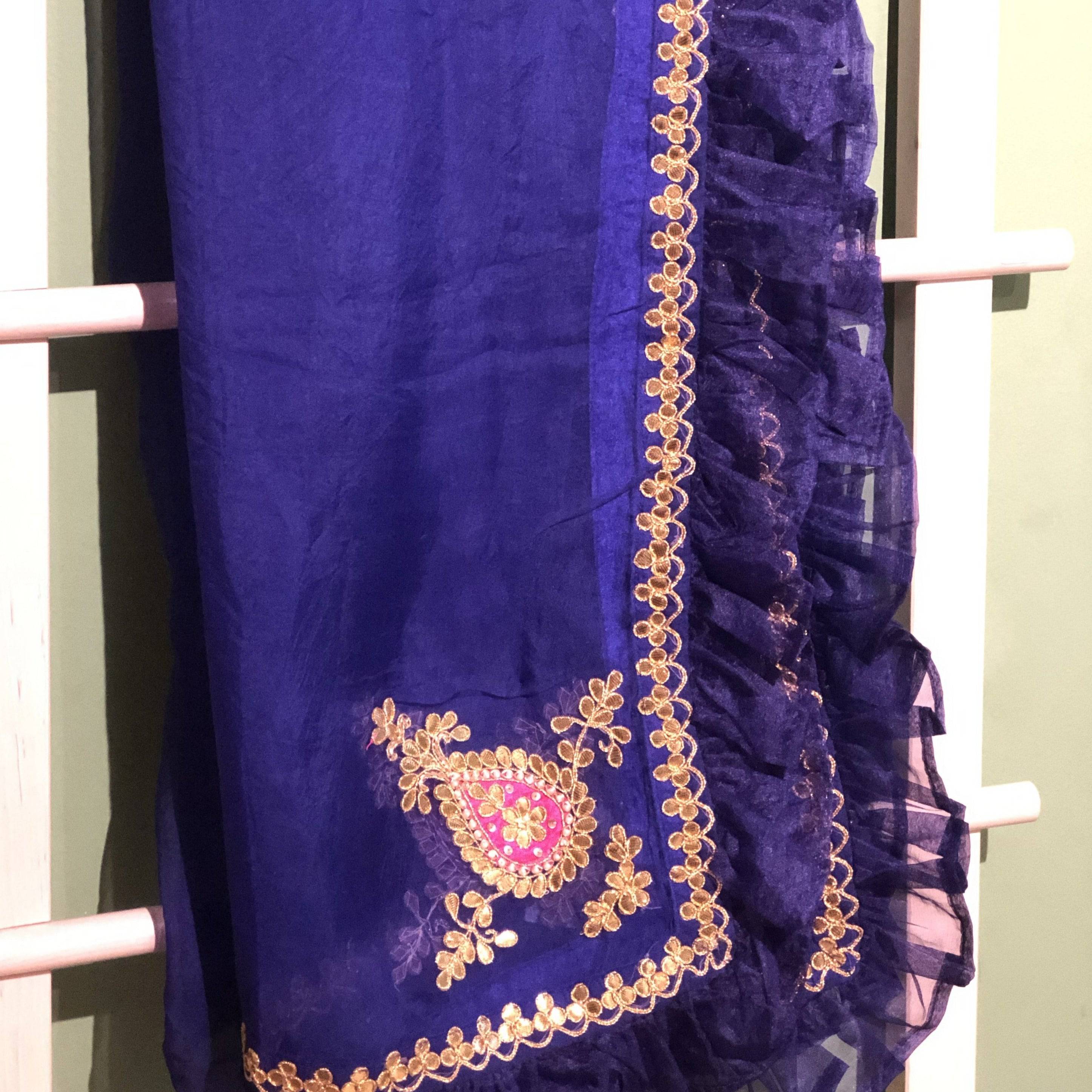 Pure Organza Silk Dupatta with Embroidery