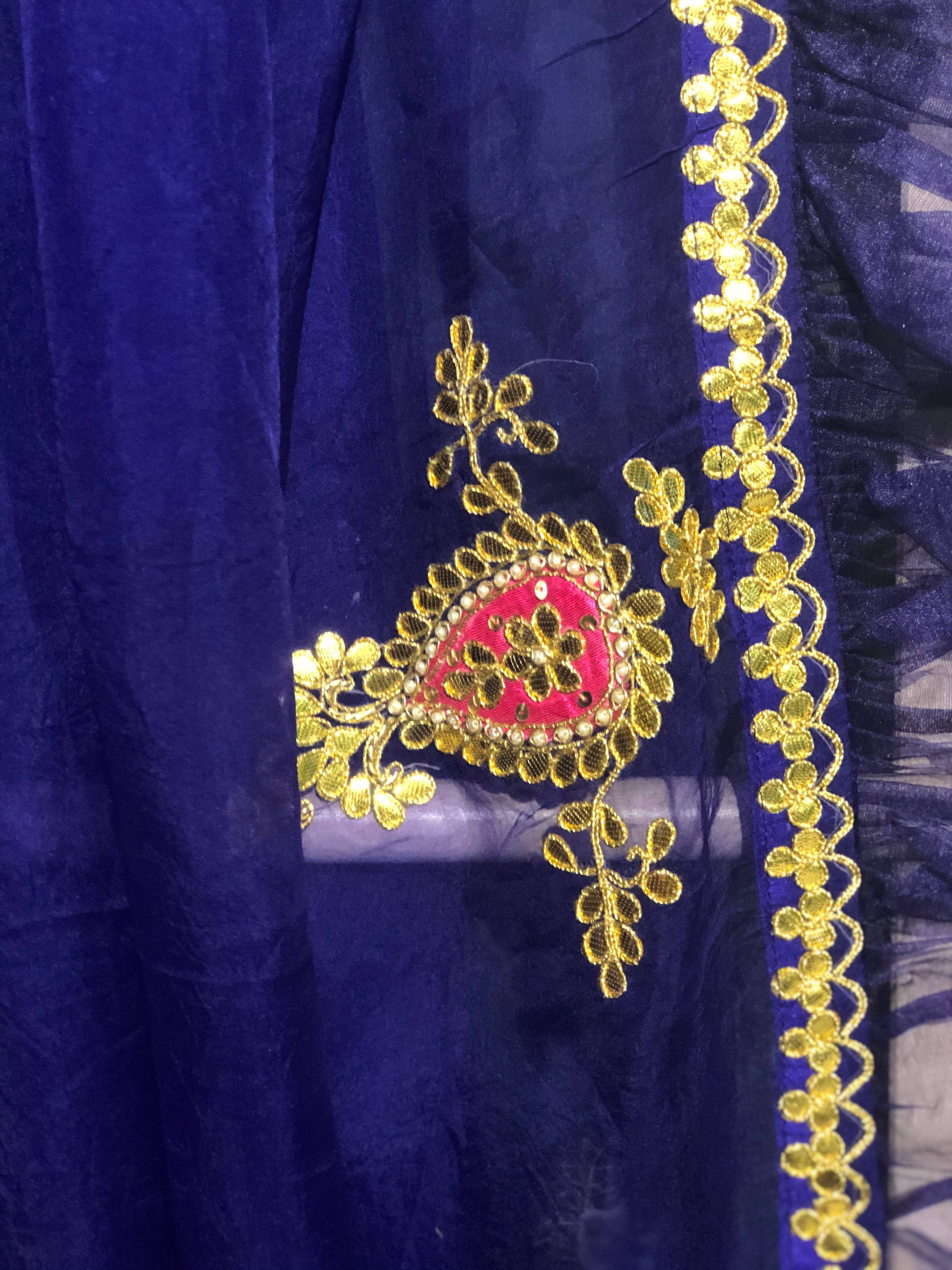 Pure Organza Silk Dupatta with Embroidery