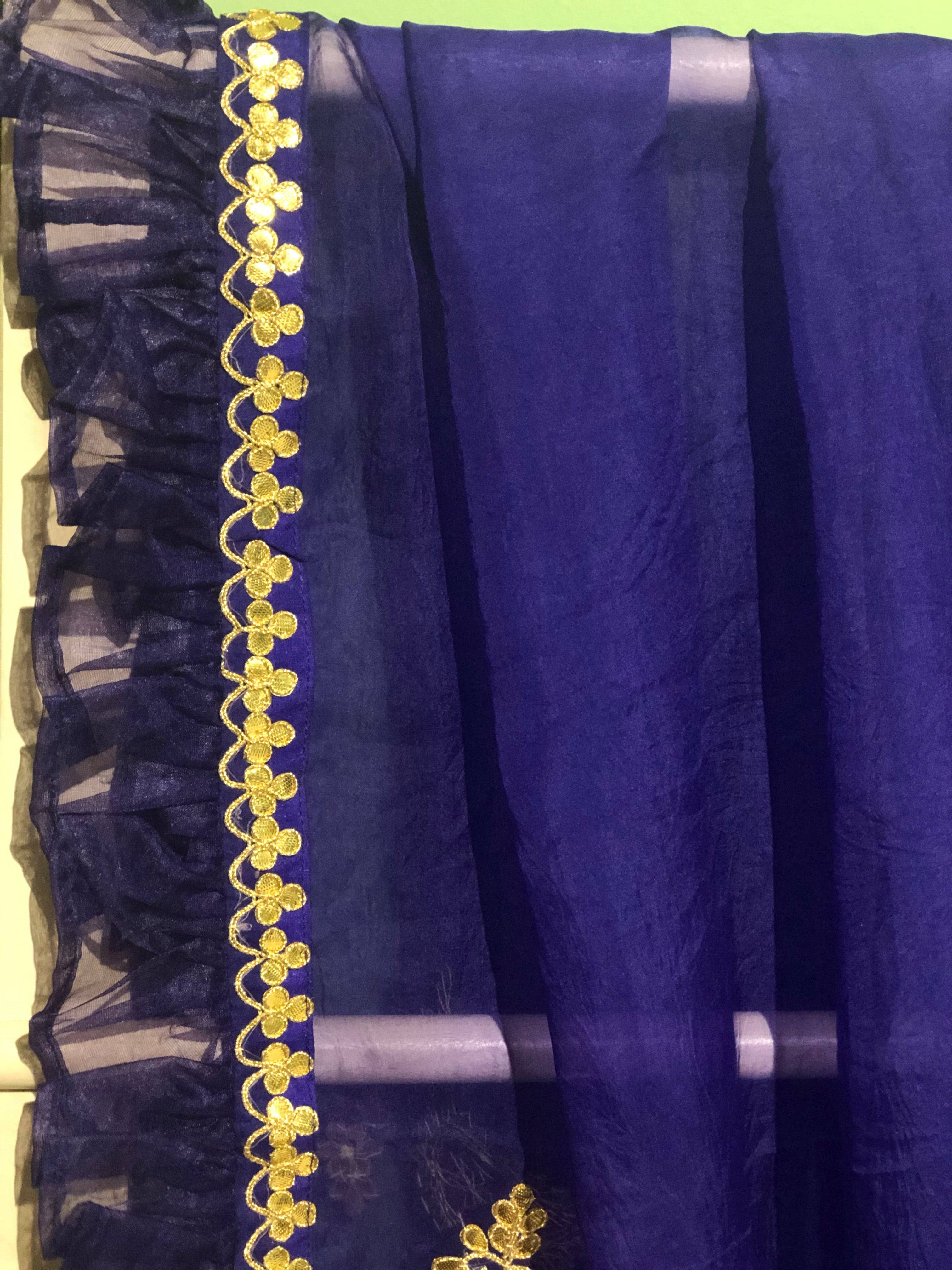 Pure Organza Silk Dupatta with Embroidery