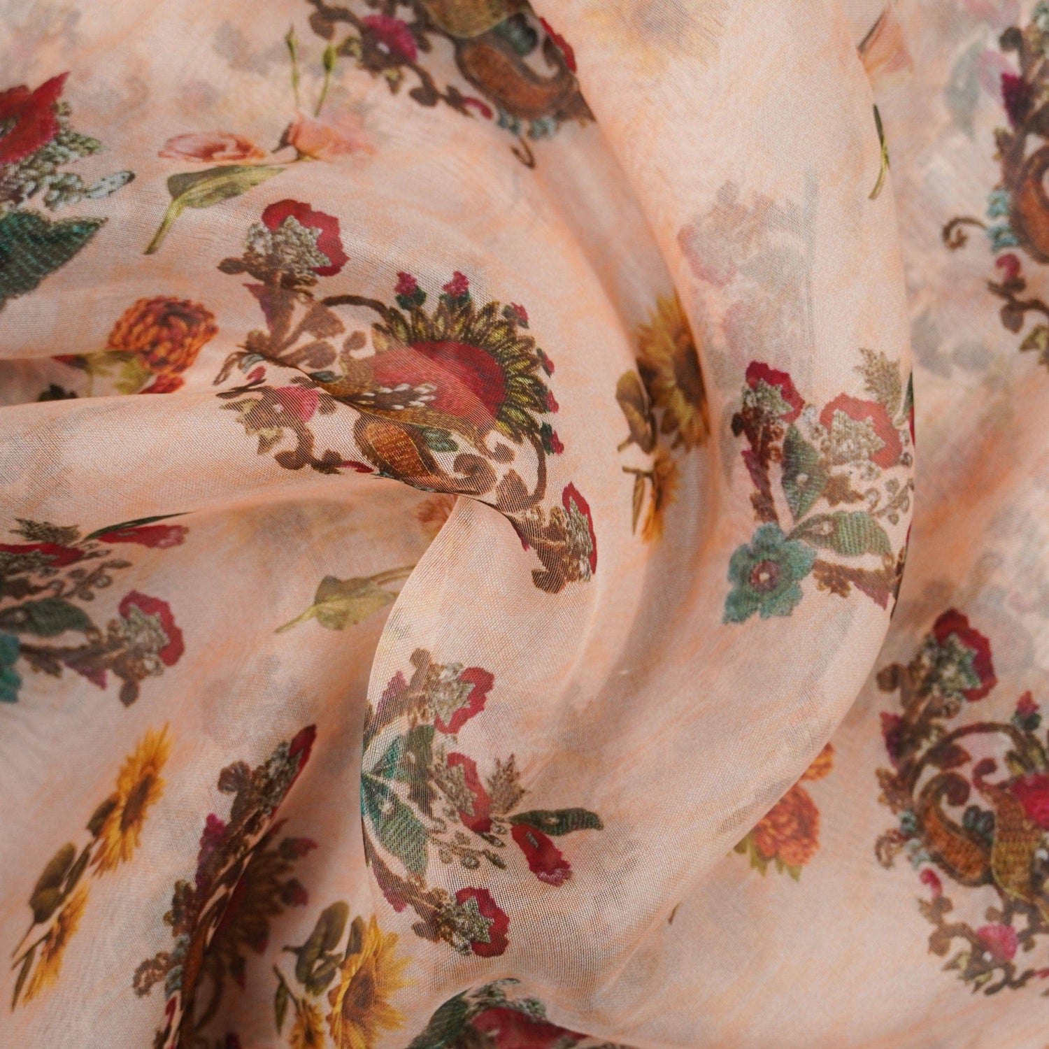 Pure Organza Silk Print Fabric