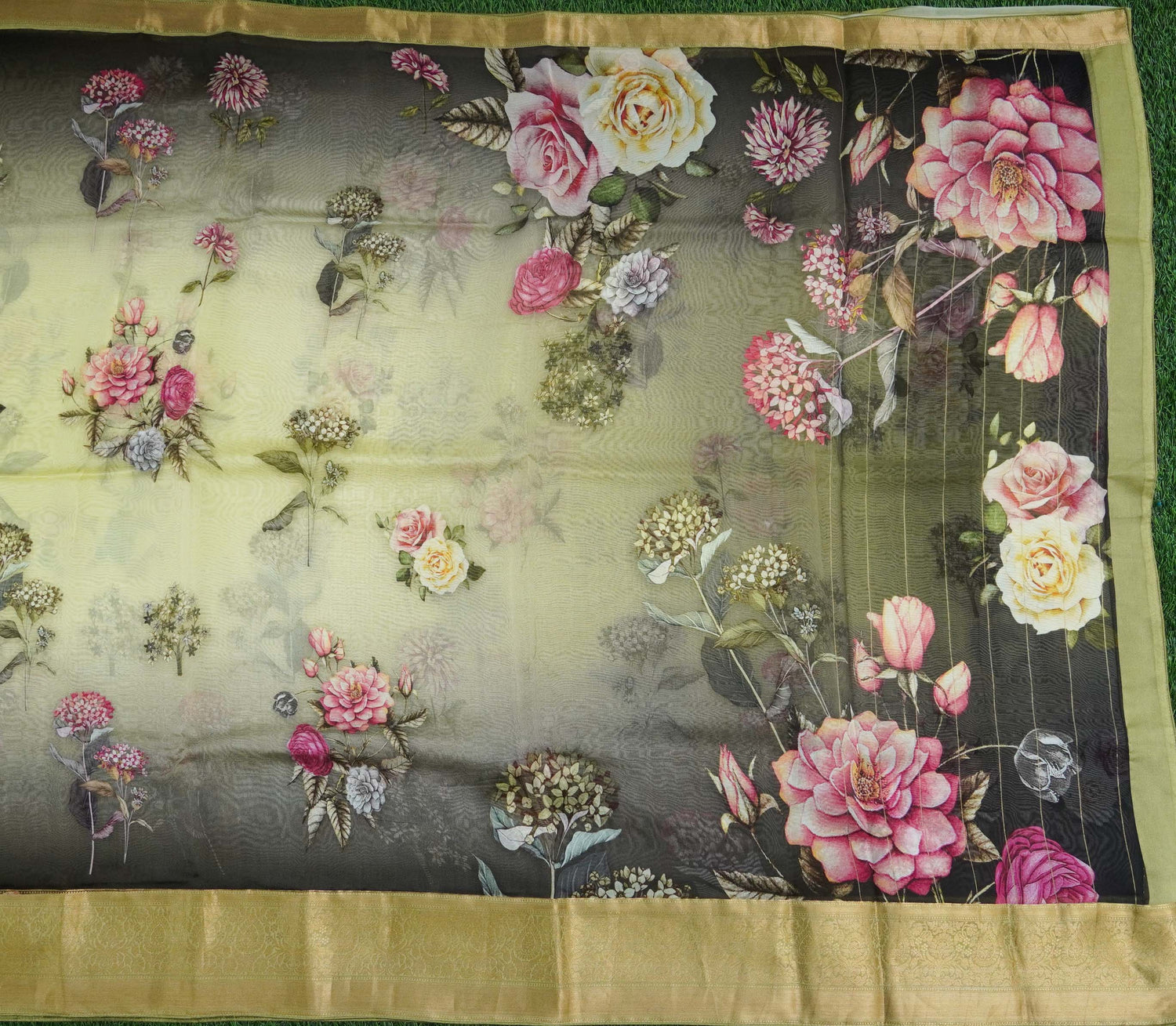 Organza Silk Print Saree