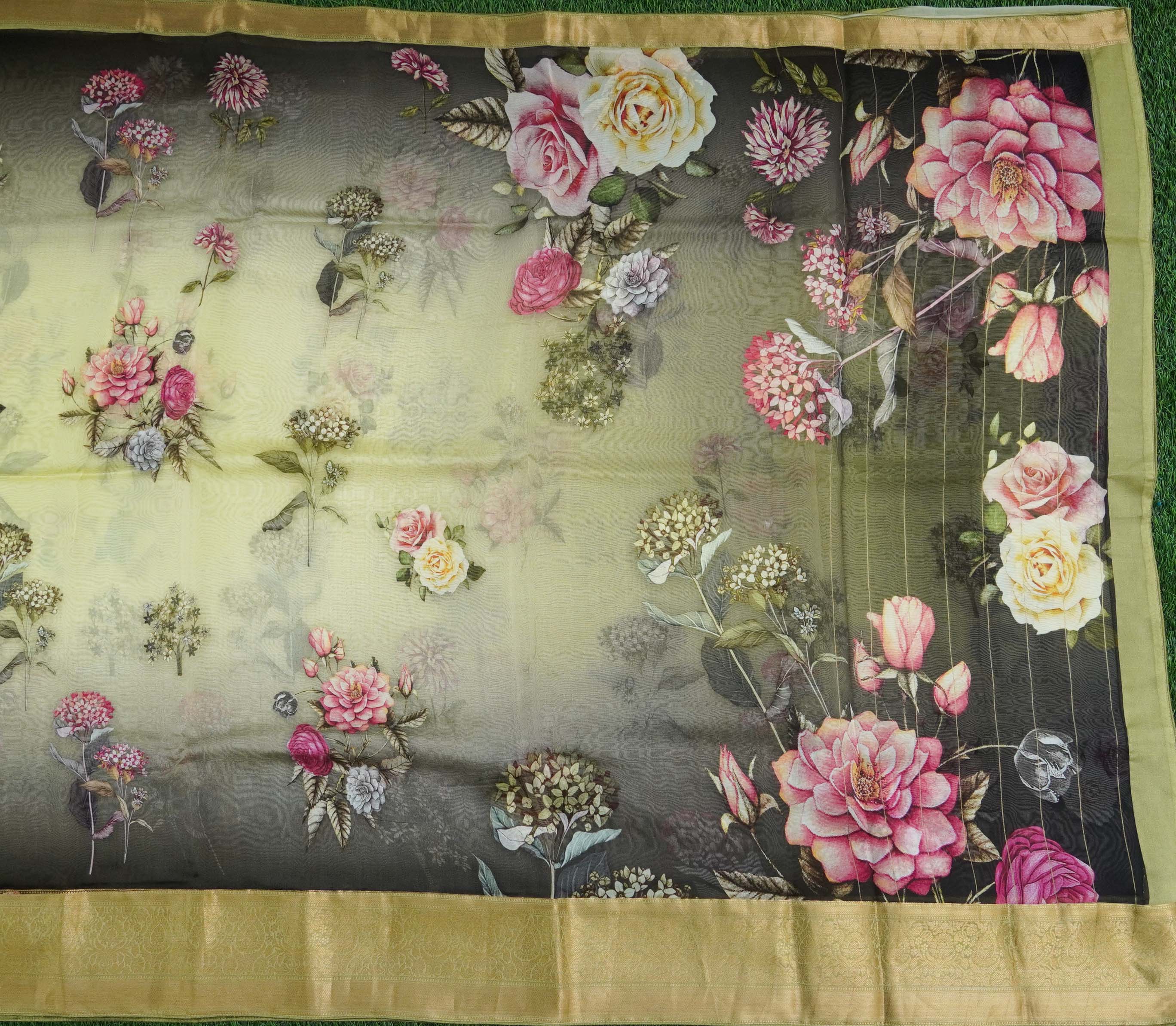 Organza Silk Print Saree