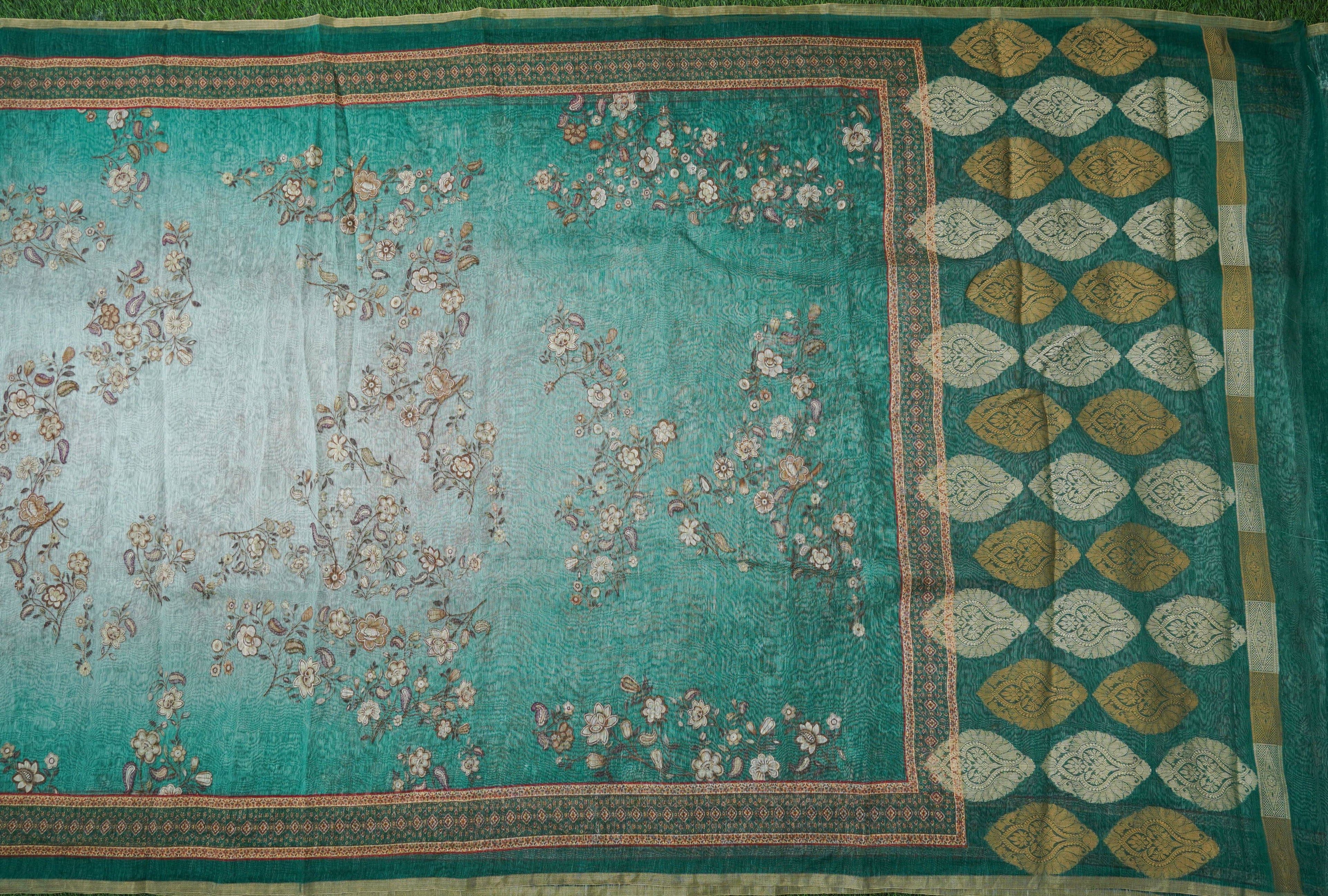 Linen Banarasi Printed Saree
