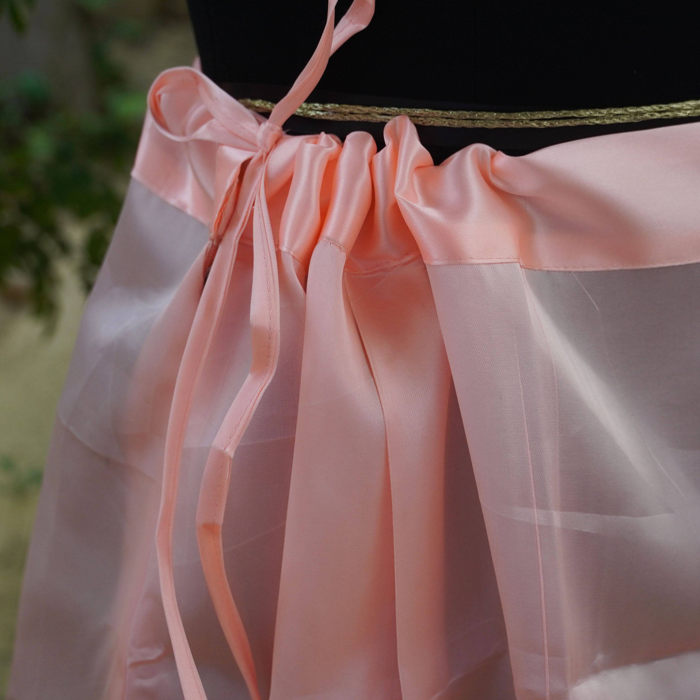 Peach Pure Satin Underskirts