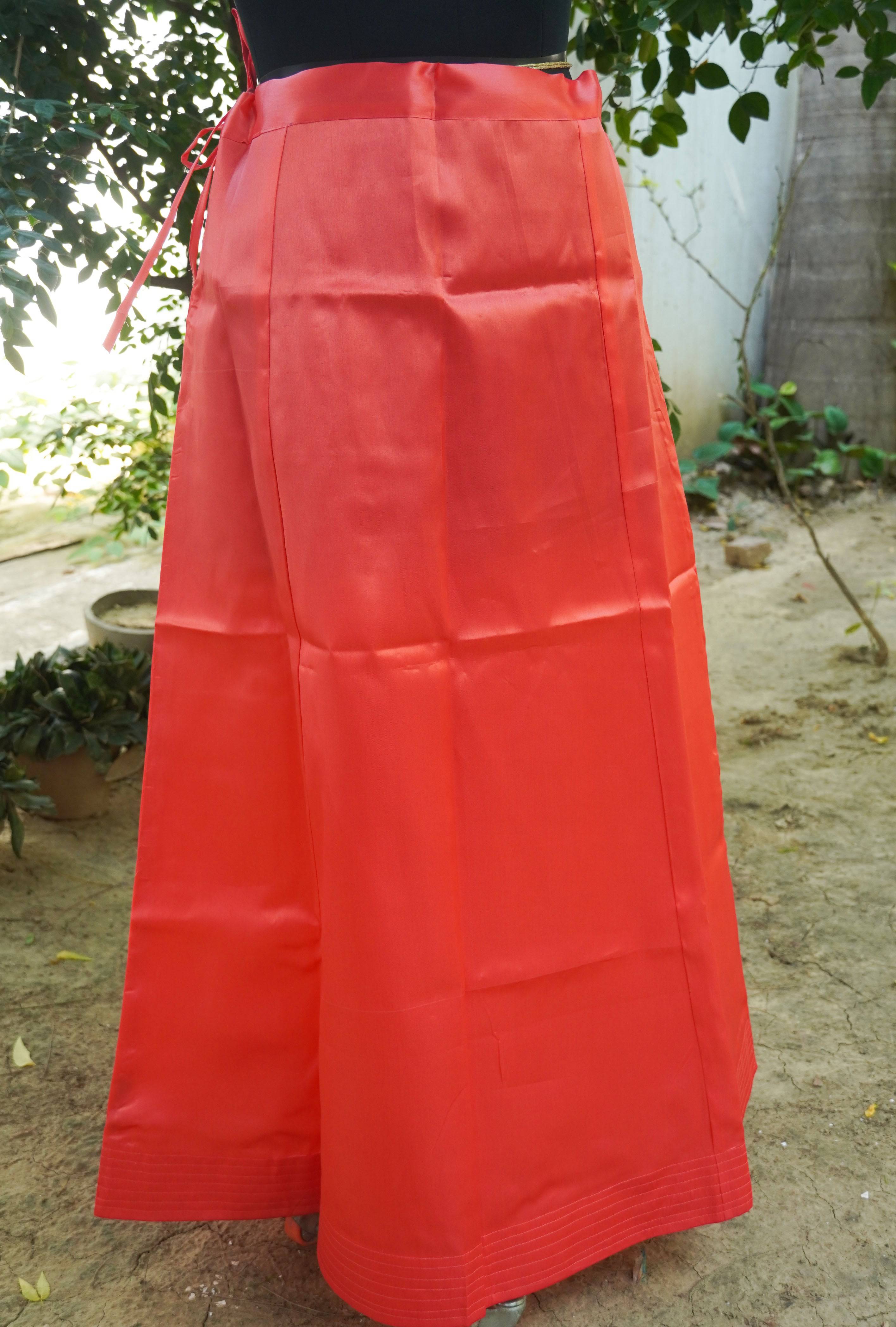 Pinkish Orange Pure Shantoon Underskirts