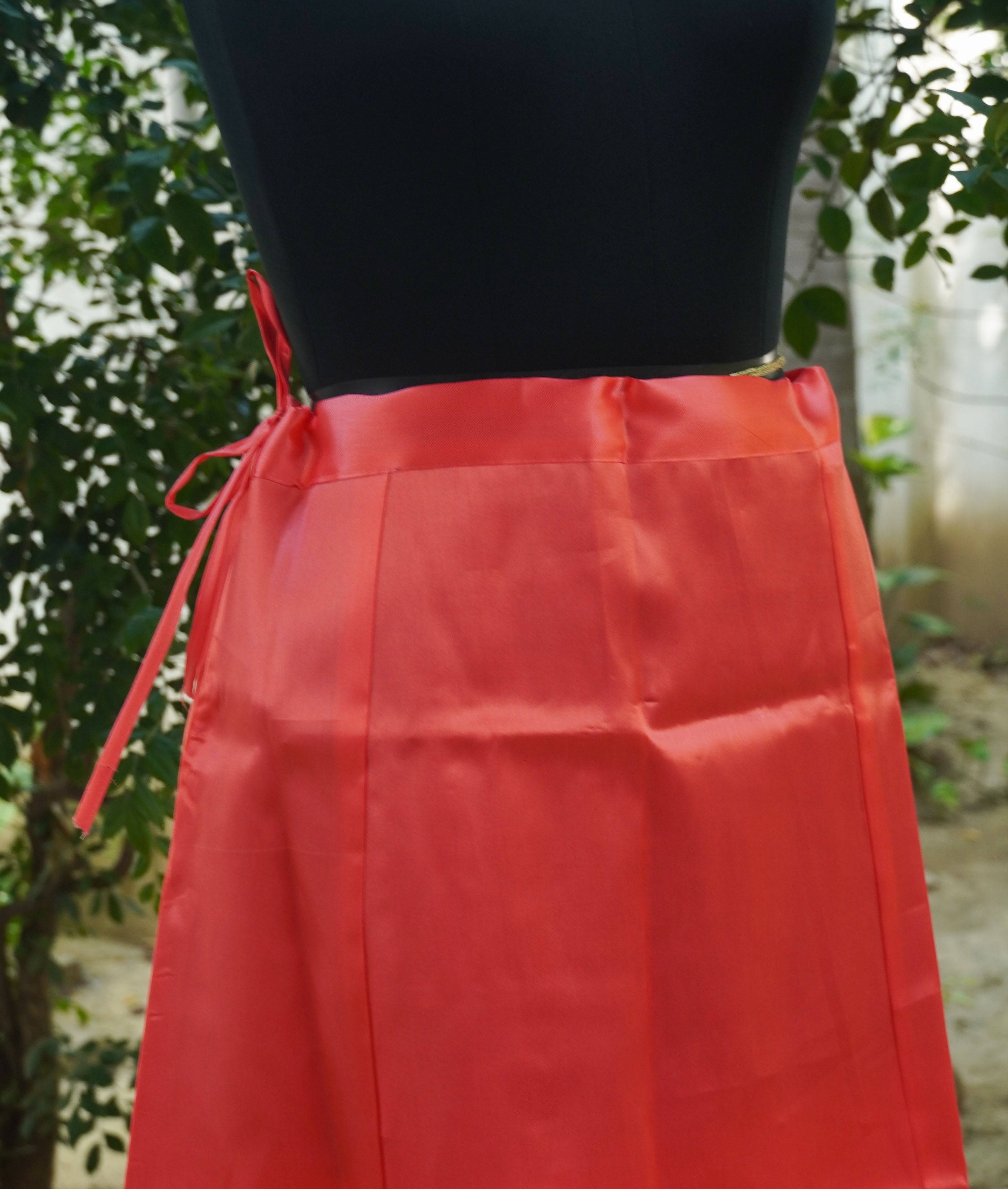 Pinkish Orange Pure Shantoon Underskirts