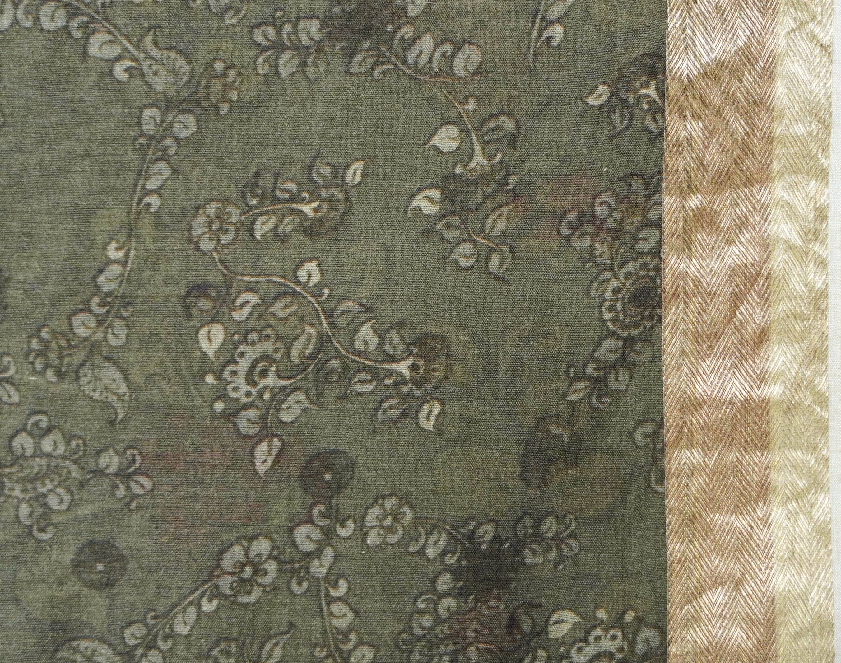 Moonga Tussar Silk Print Saree