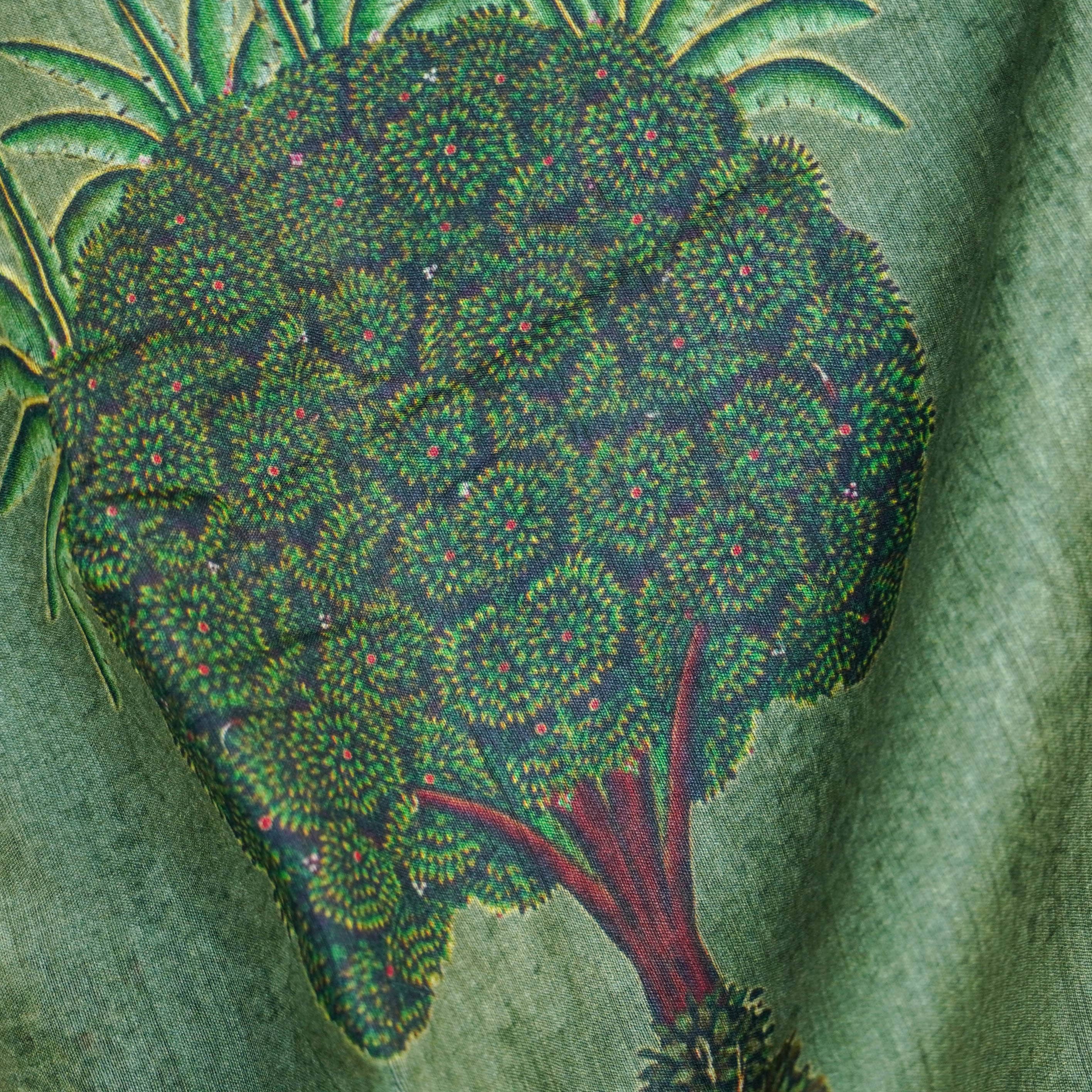 Moonga Tussar Silk Print Saree