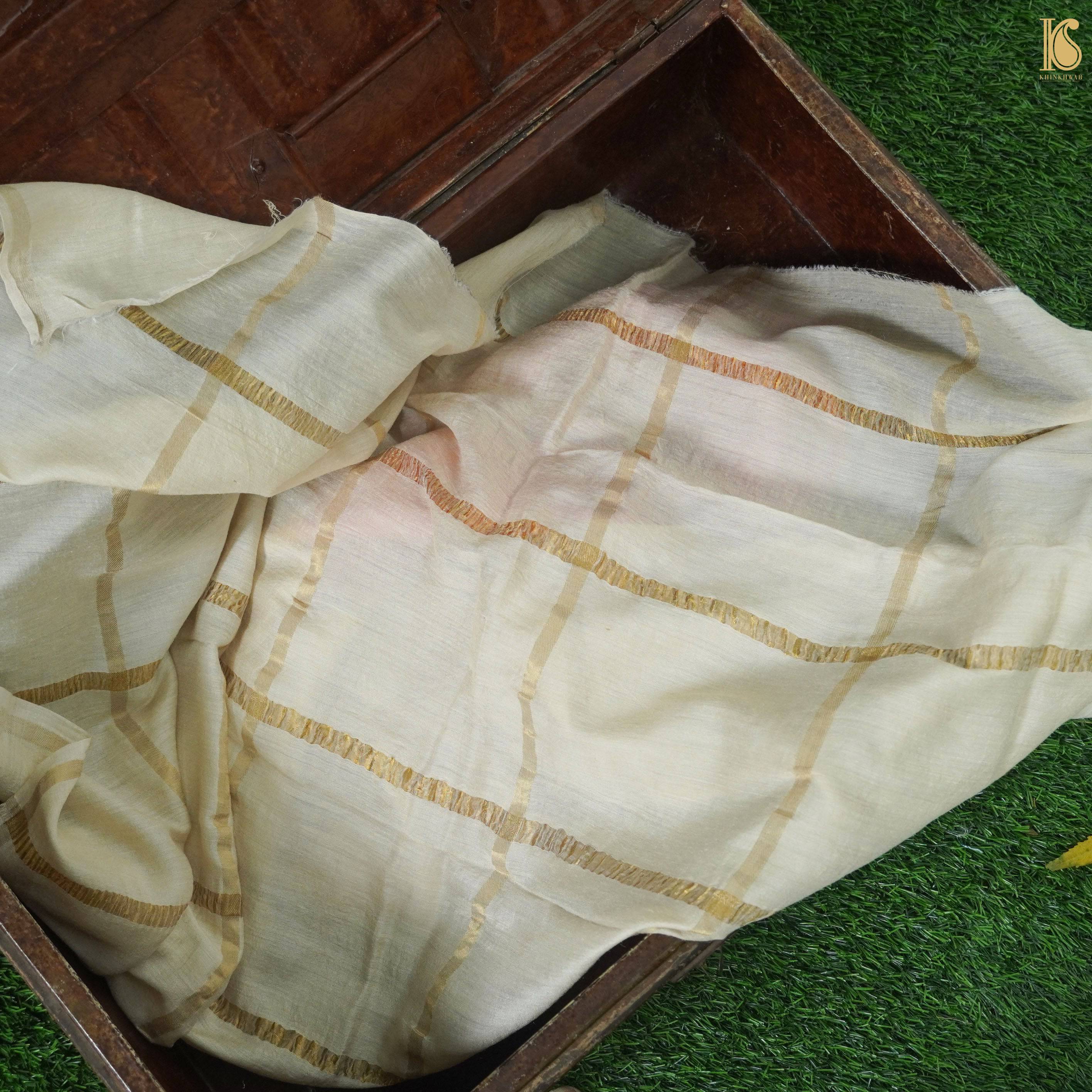Moonga Silk Handloom Banarasi Fabric