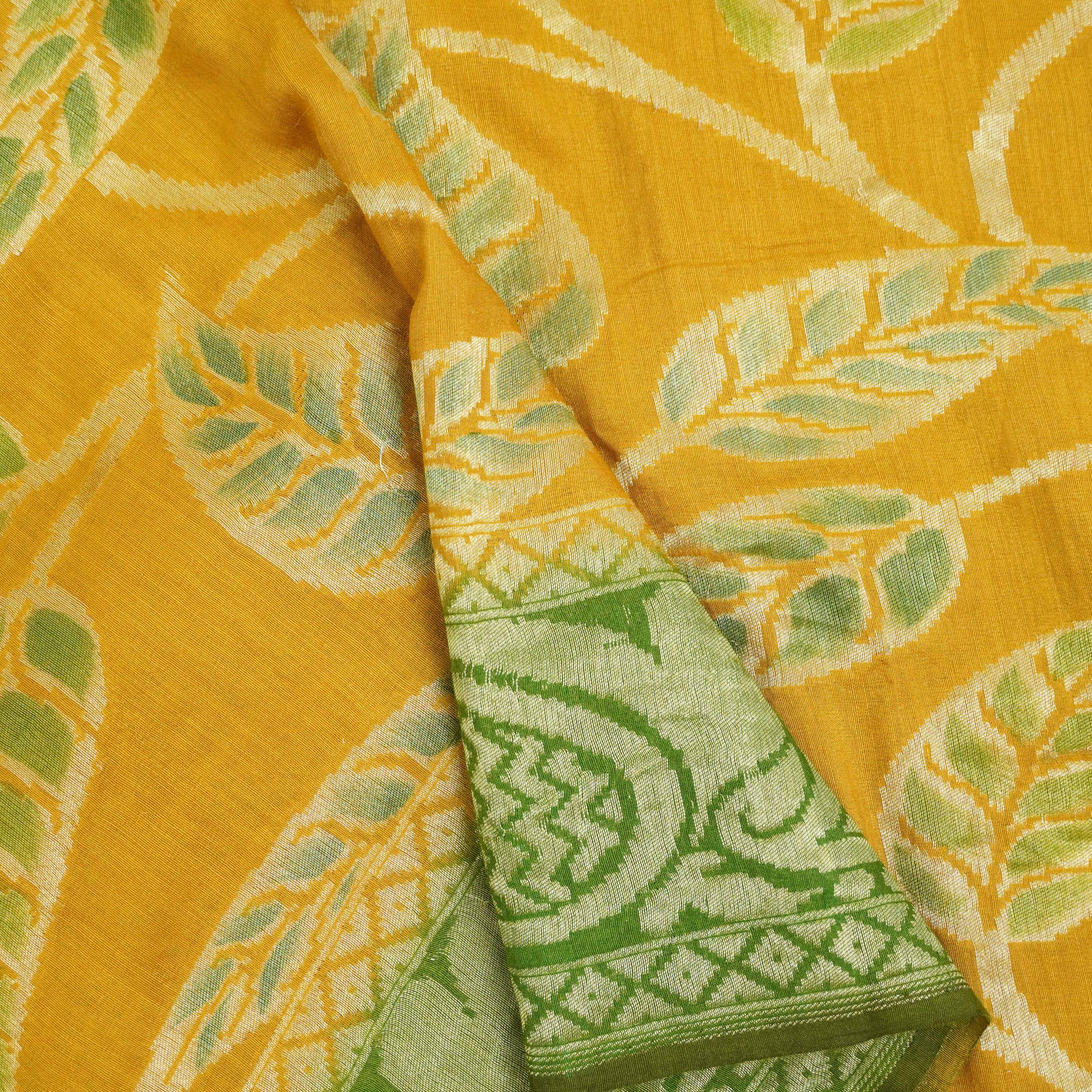 Moonga Silk Handloom Banarasi Hand Brush Saree