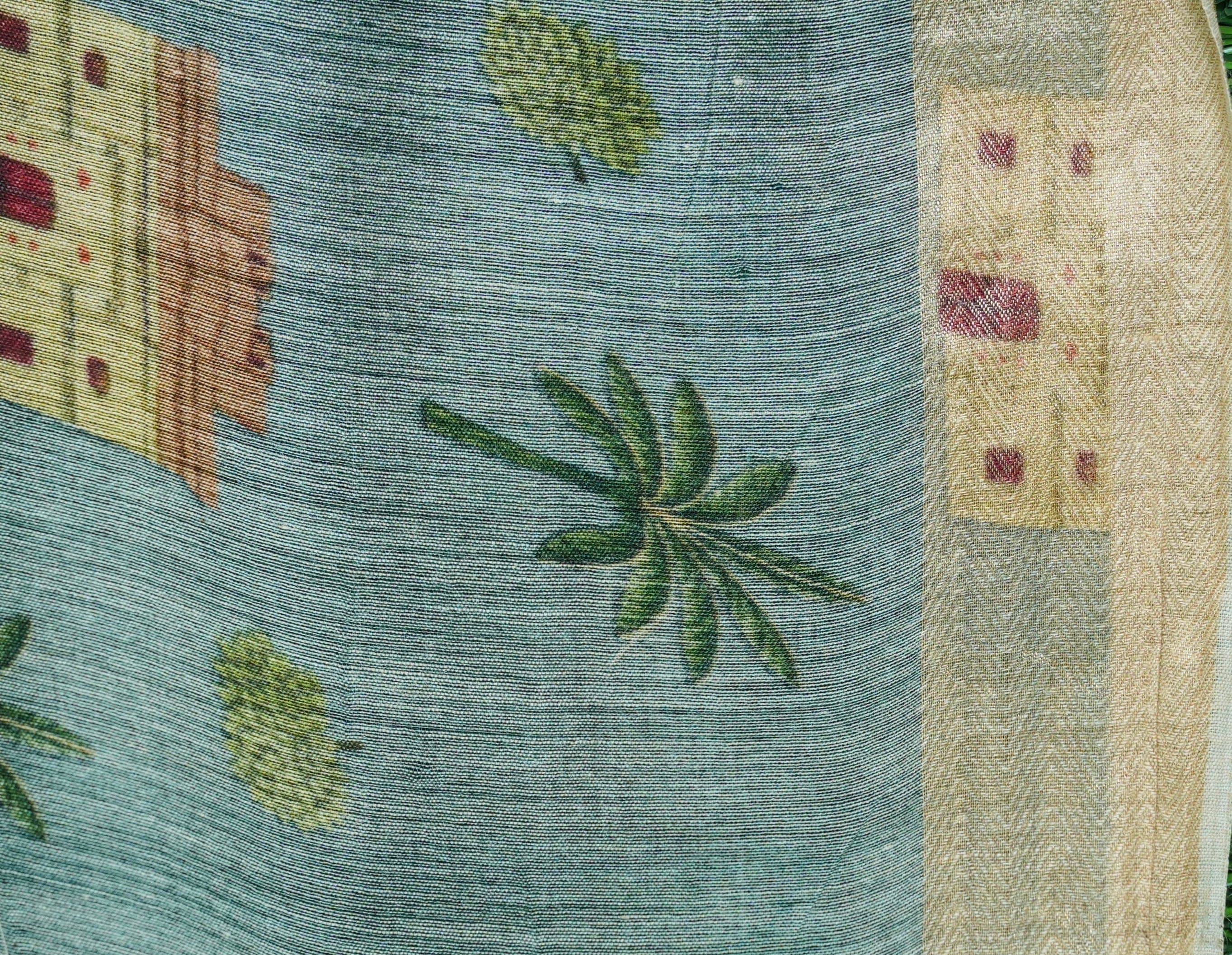 Moonga Tussar Silk Print Saree