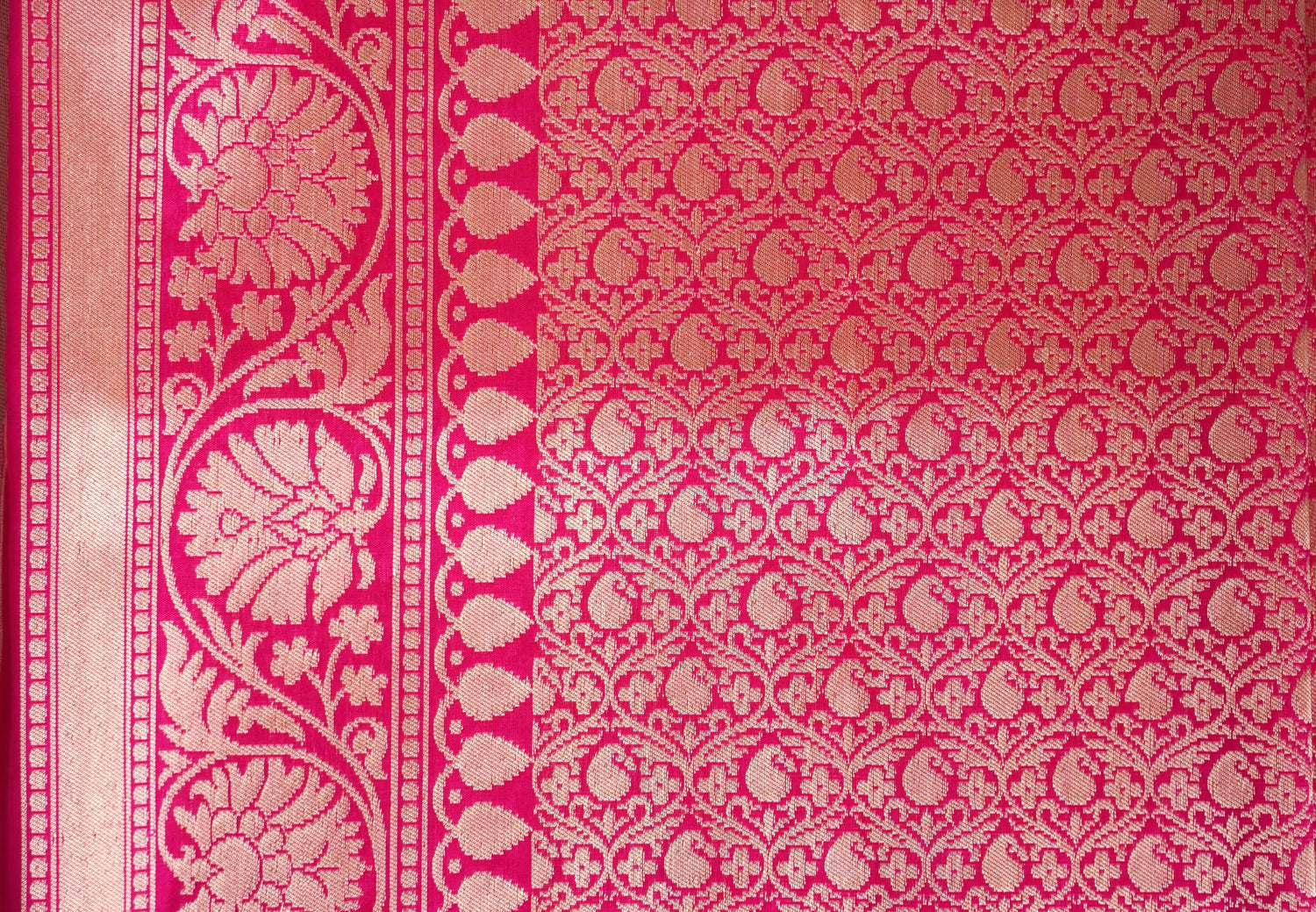 Handloom Pure Tissue Silk Orange Banarasi Saree