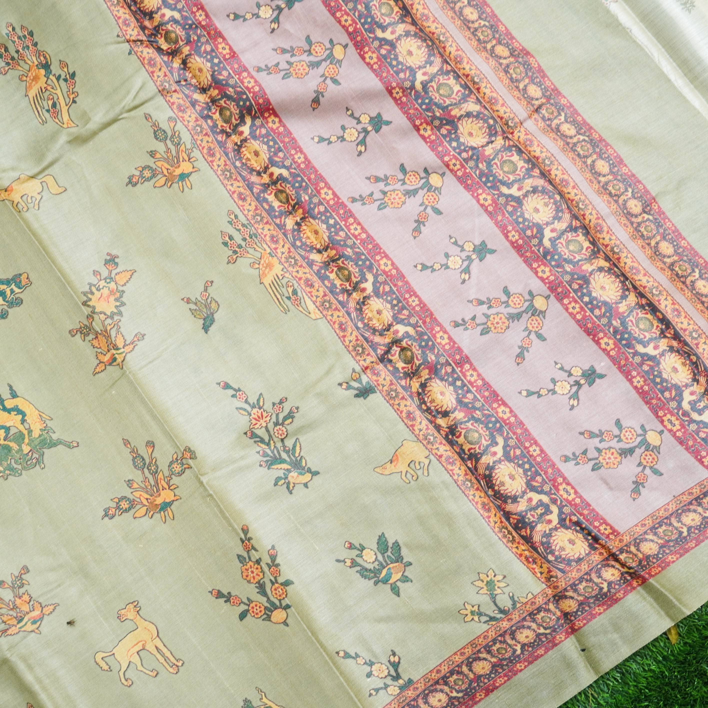 Tussar Silk Floral Print Saree