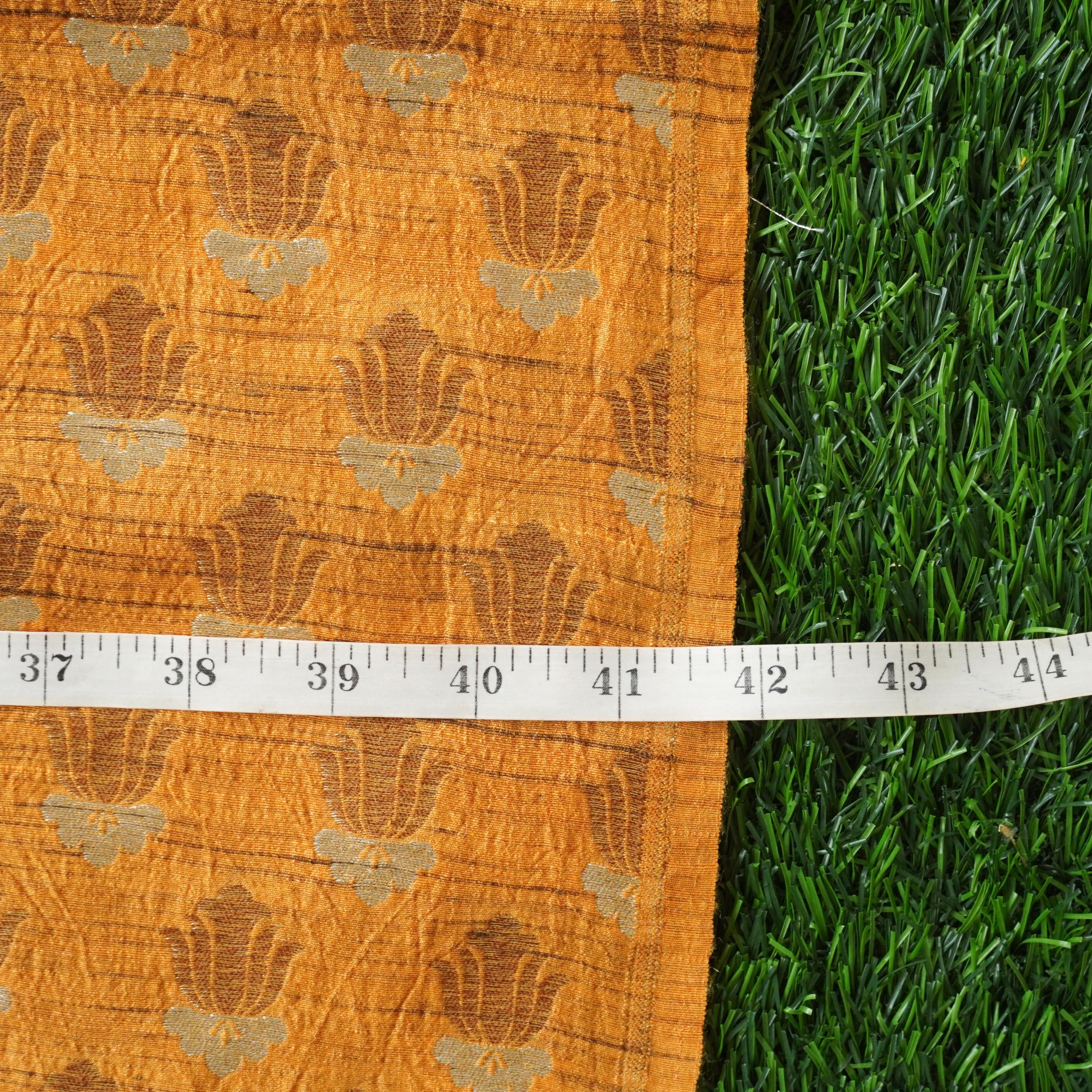 Handwoven Pure Tussar Silk Banarasi Fabric