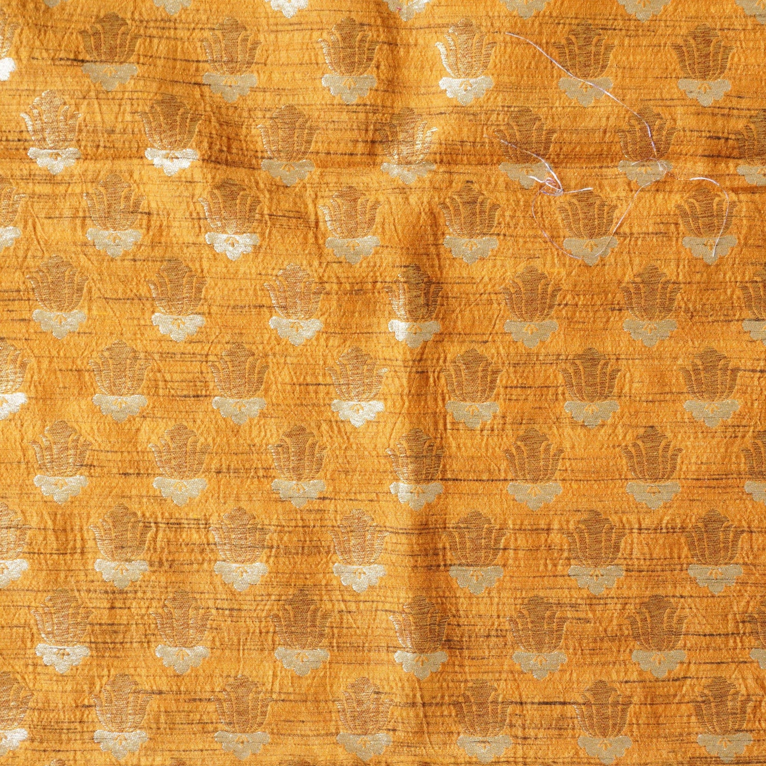 Handwoven Pure Tussar Silk Banarasi Fabric