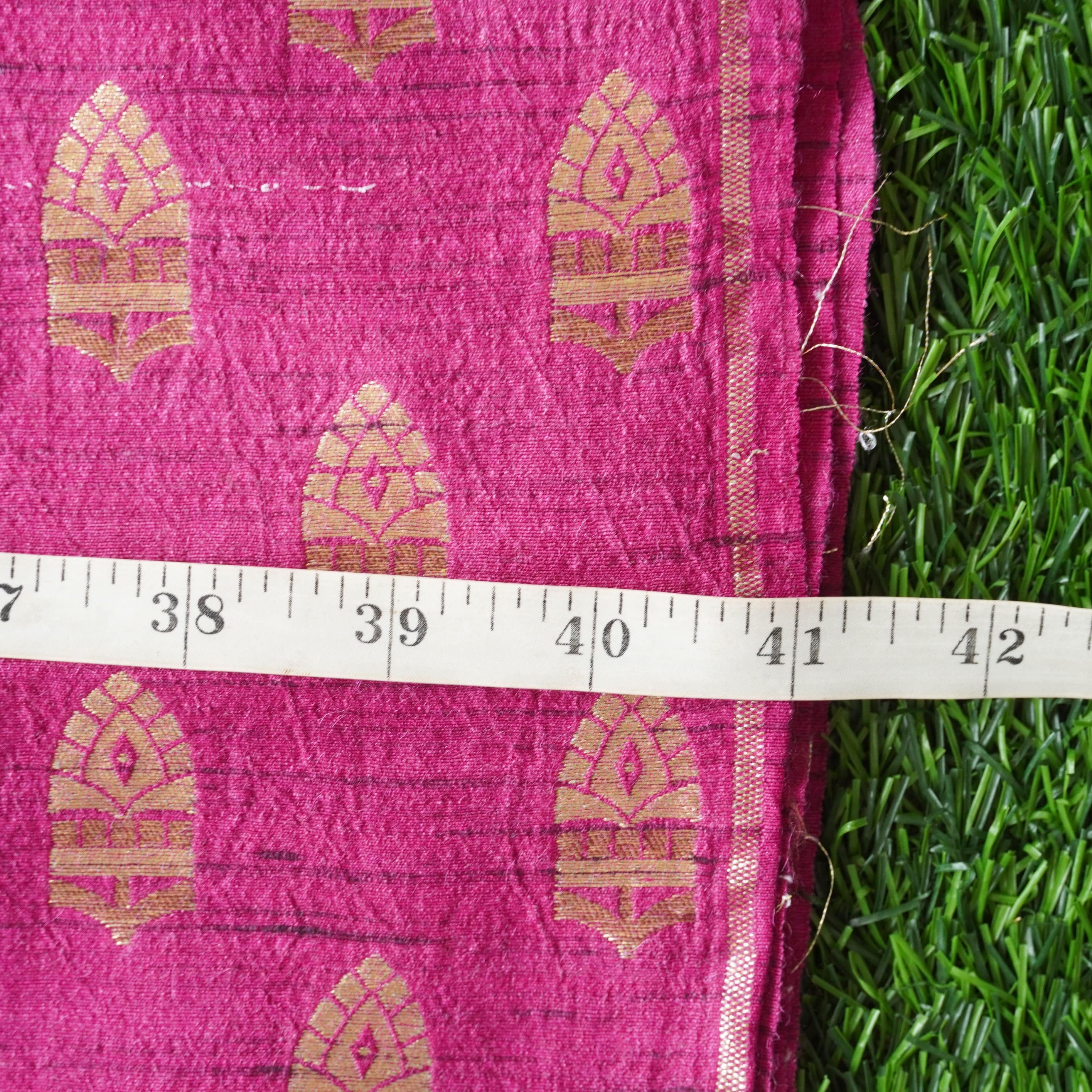 Handwoven Pure Tussar Silk Banarasi Fabric