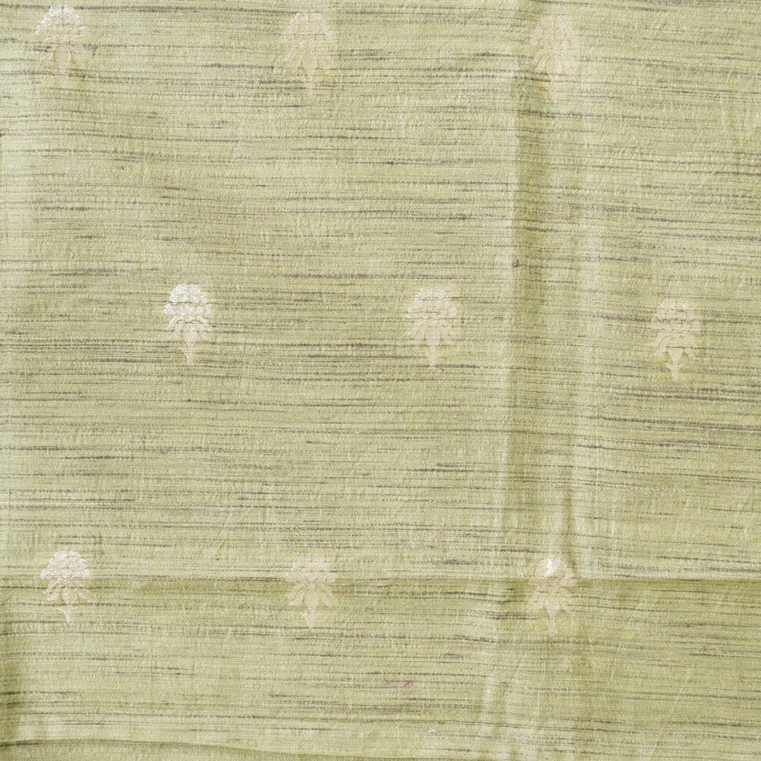 Handwoven Pure Tussar Silk Banarasi Fabric