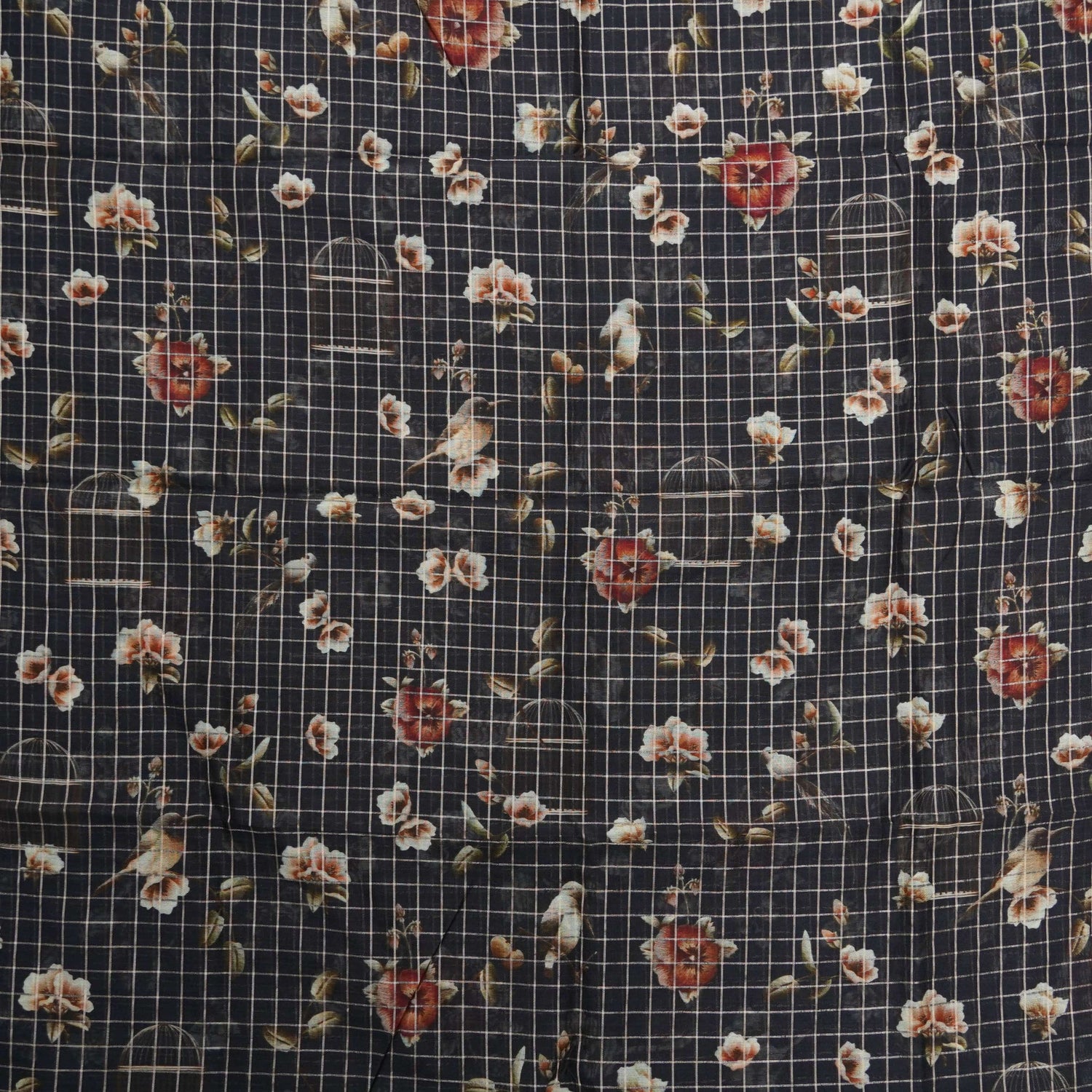 Pure Chanderi Silk Print Fabric