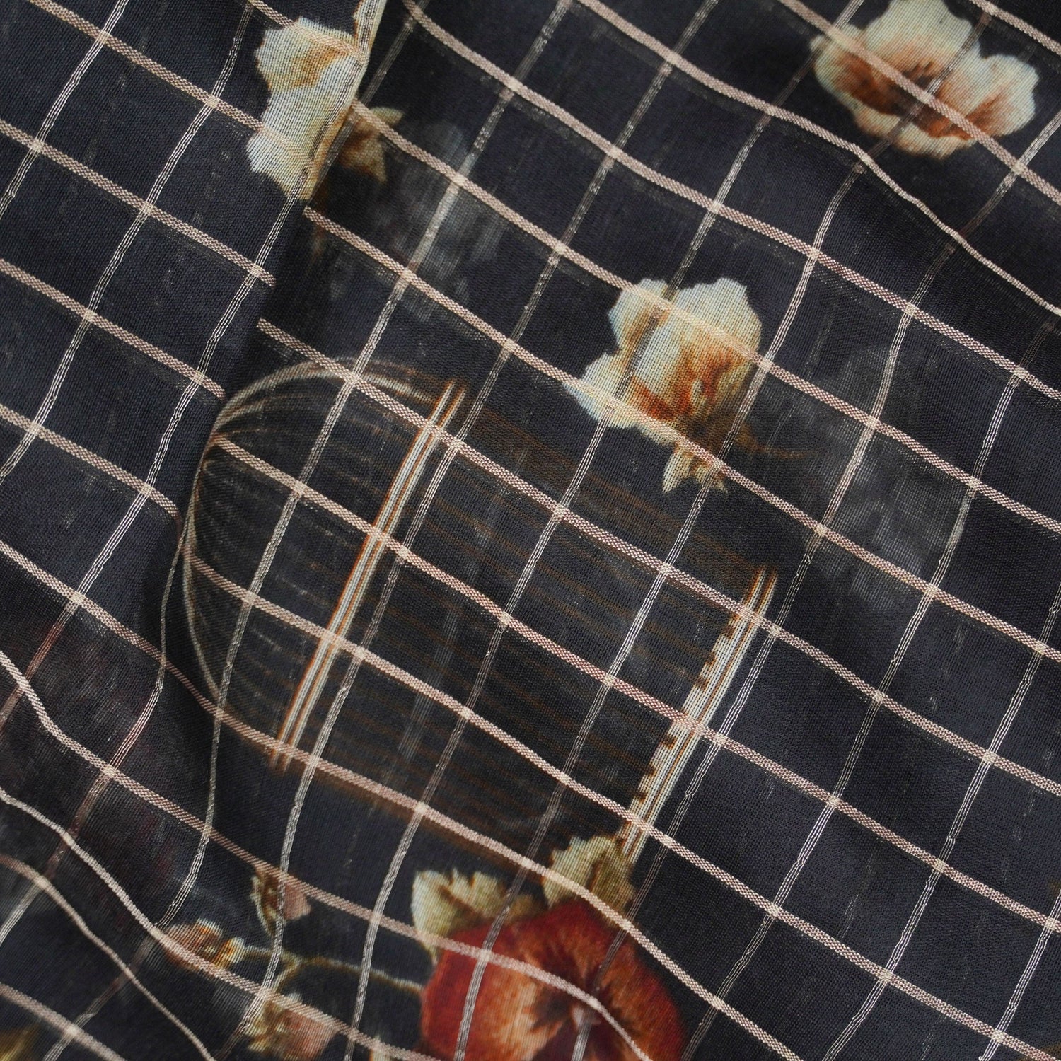 Pure Chanderi Silk Print Fabric