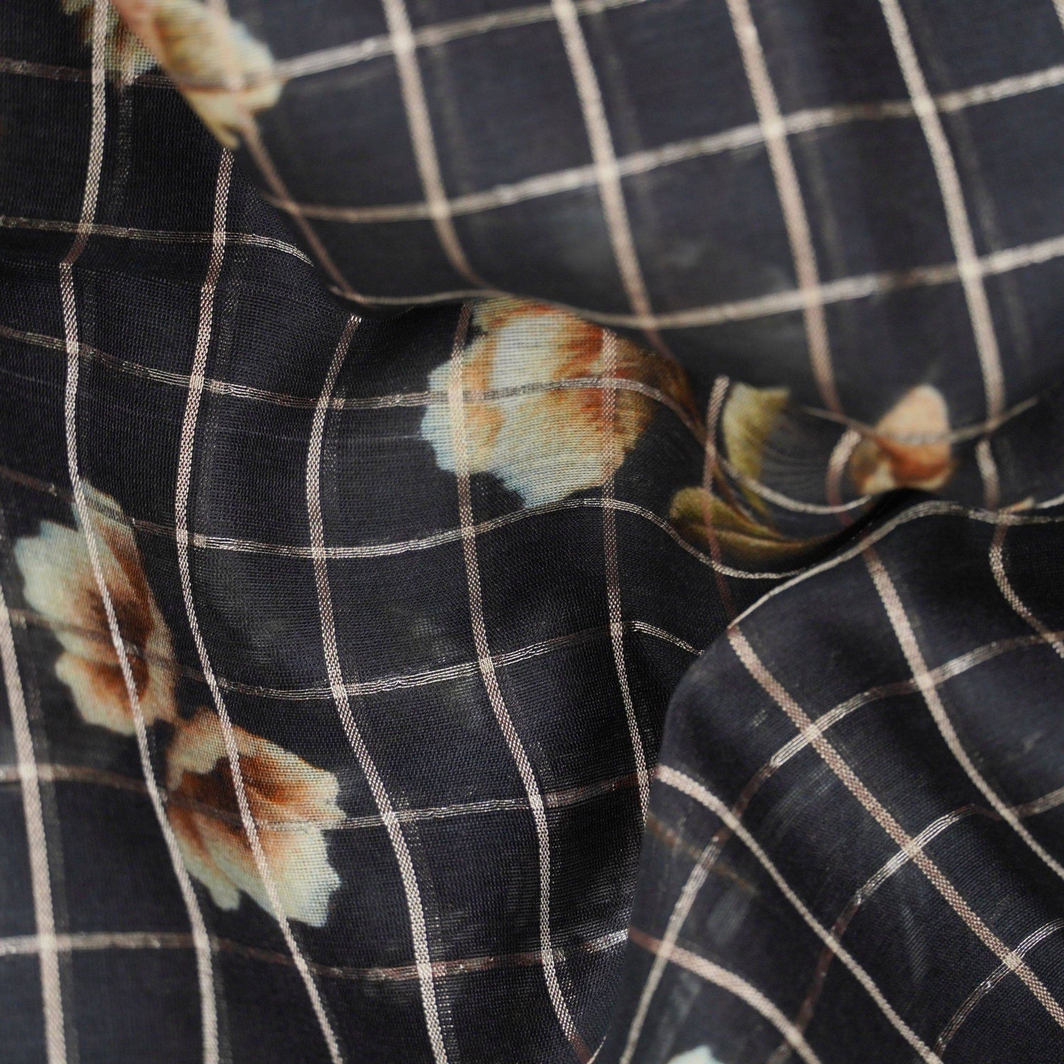 Pure Chanderi Silk Print Fabric