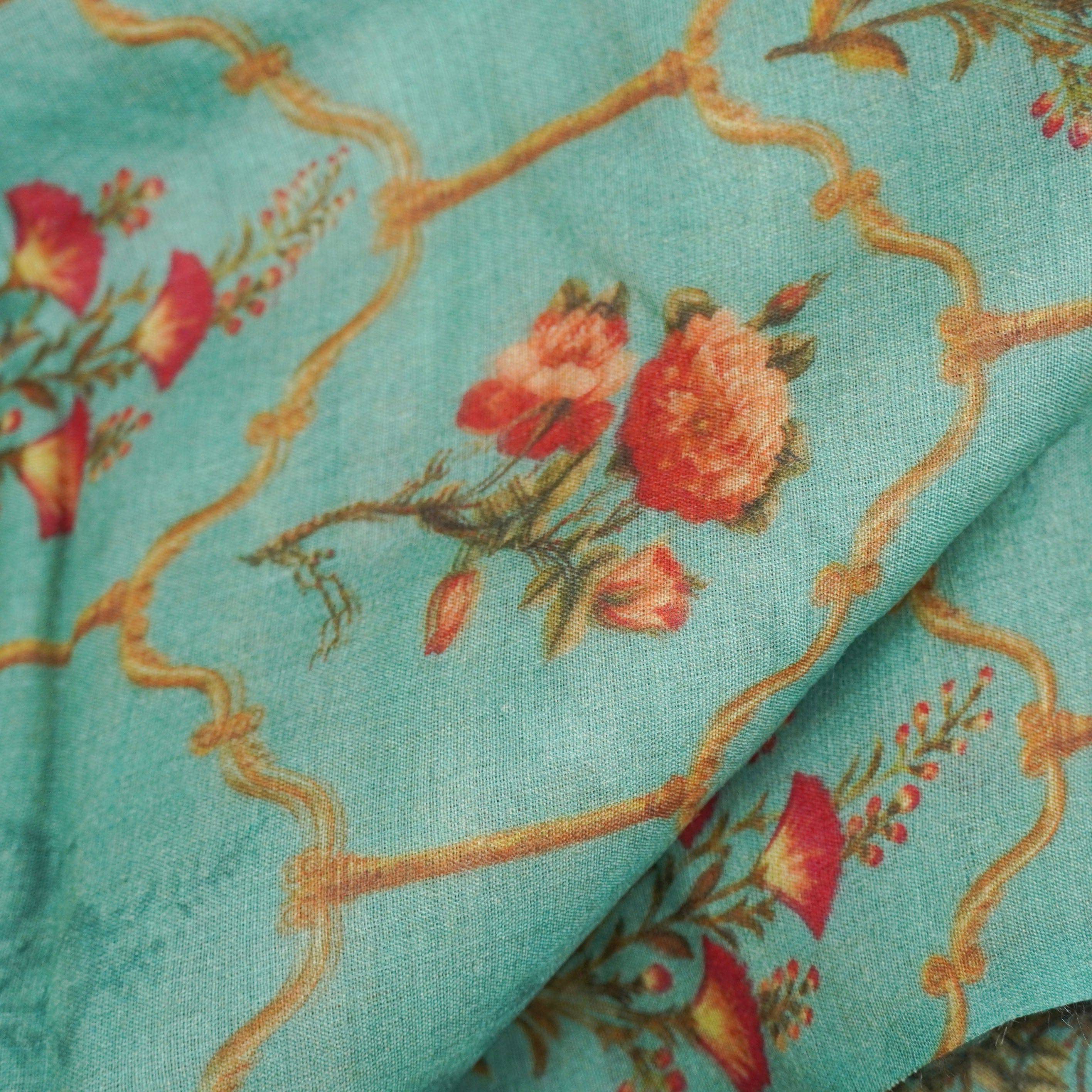 Pure Tussar Georgette Silk Print Fabric