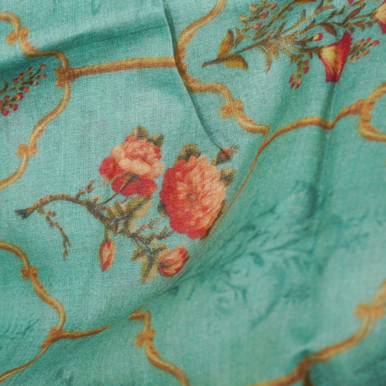 Pure Tussar Georgette Silk Print Fabric