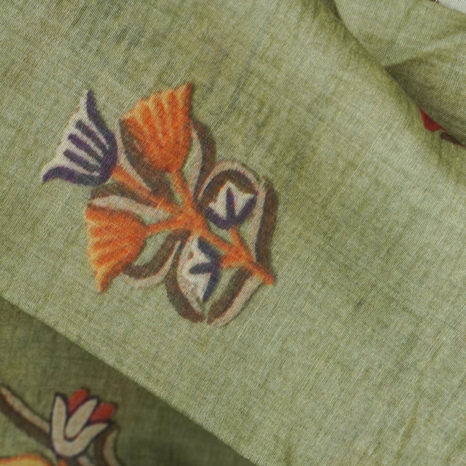 Pure Tussar Georgette Silk Print Fabric