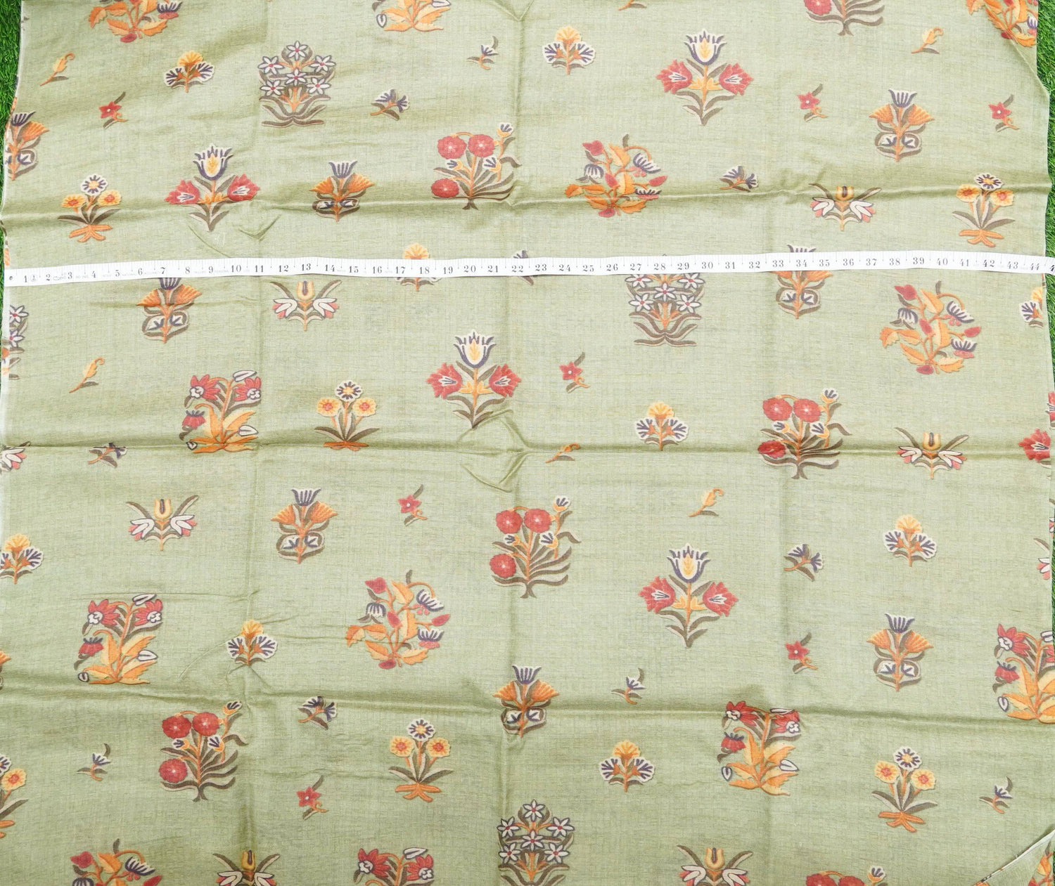 Pure Tussar Georgette Silk Print Fabric