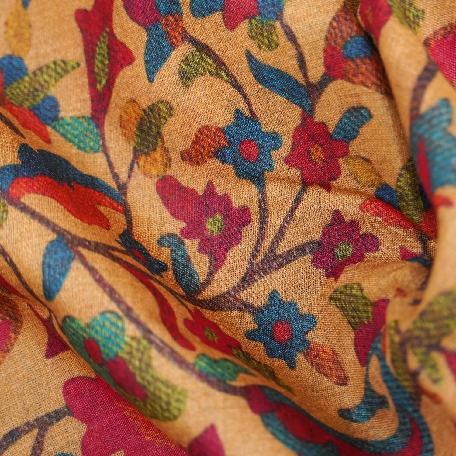 Pure Tussar Georgette Silk Print Fabric